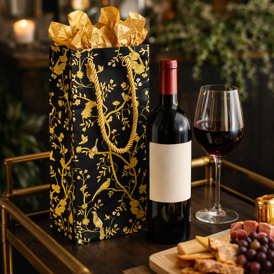 Chinoiserie Wine Bag