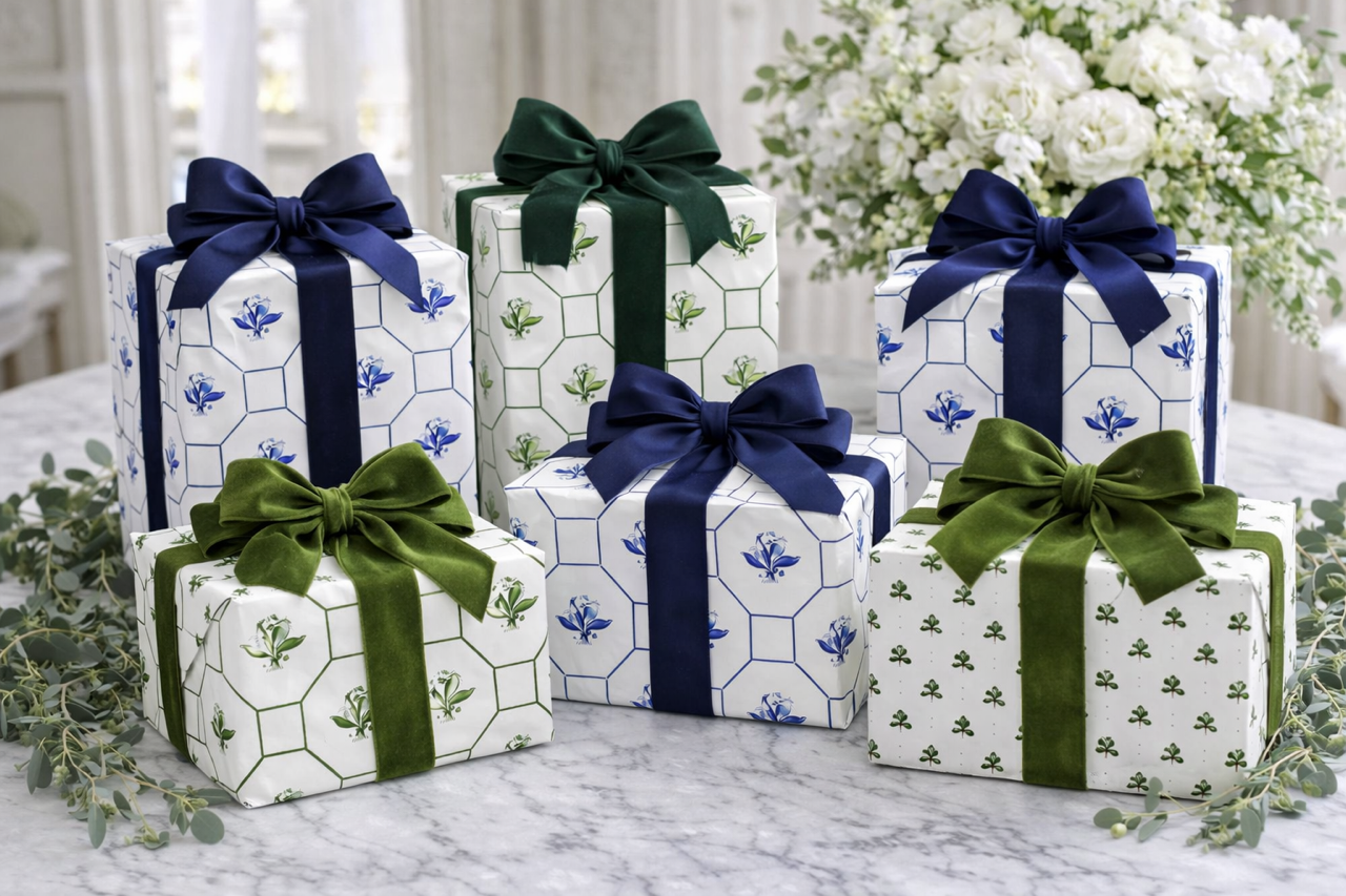 Reversible Lily of the Valley Gift Wrap