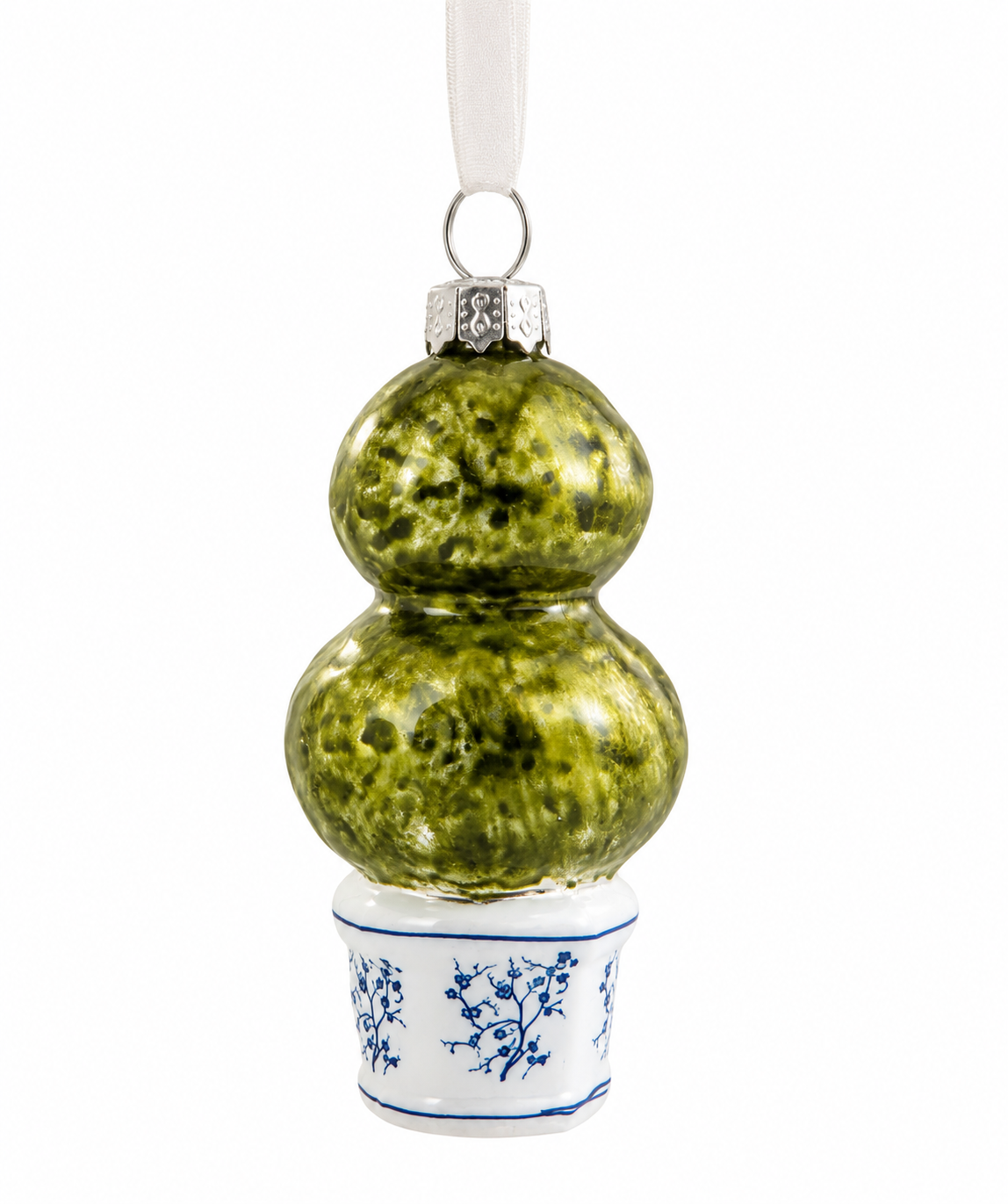 Box of 4 Blue Flower Topiary Gift Topper