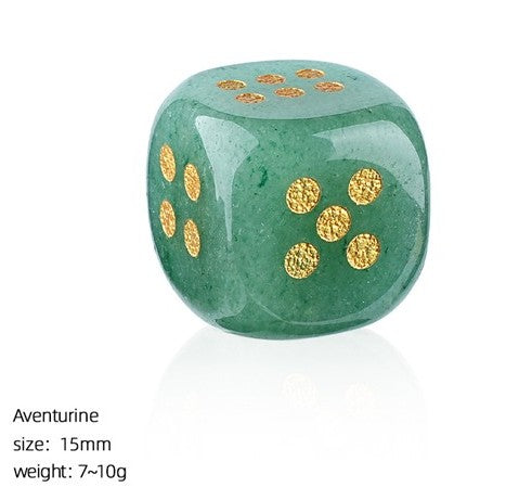 Natural Semi-Precious Gemstone Mahjong Dice – Set of 2