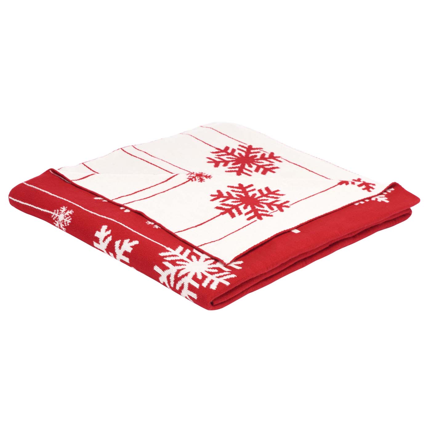 Frosty Throw Blanket | Safavieh - HOL2015 - Red / White