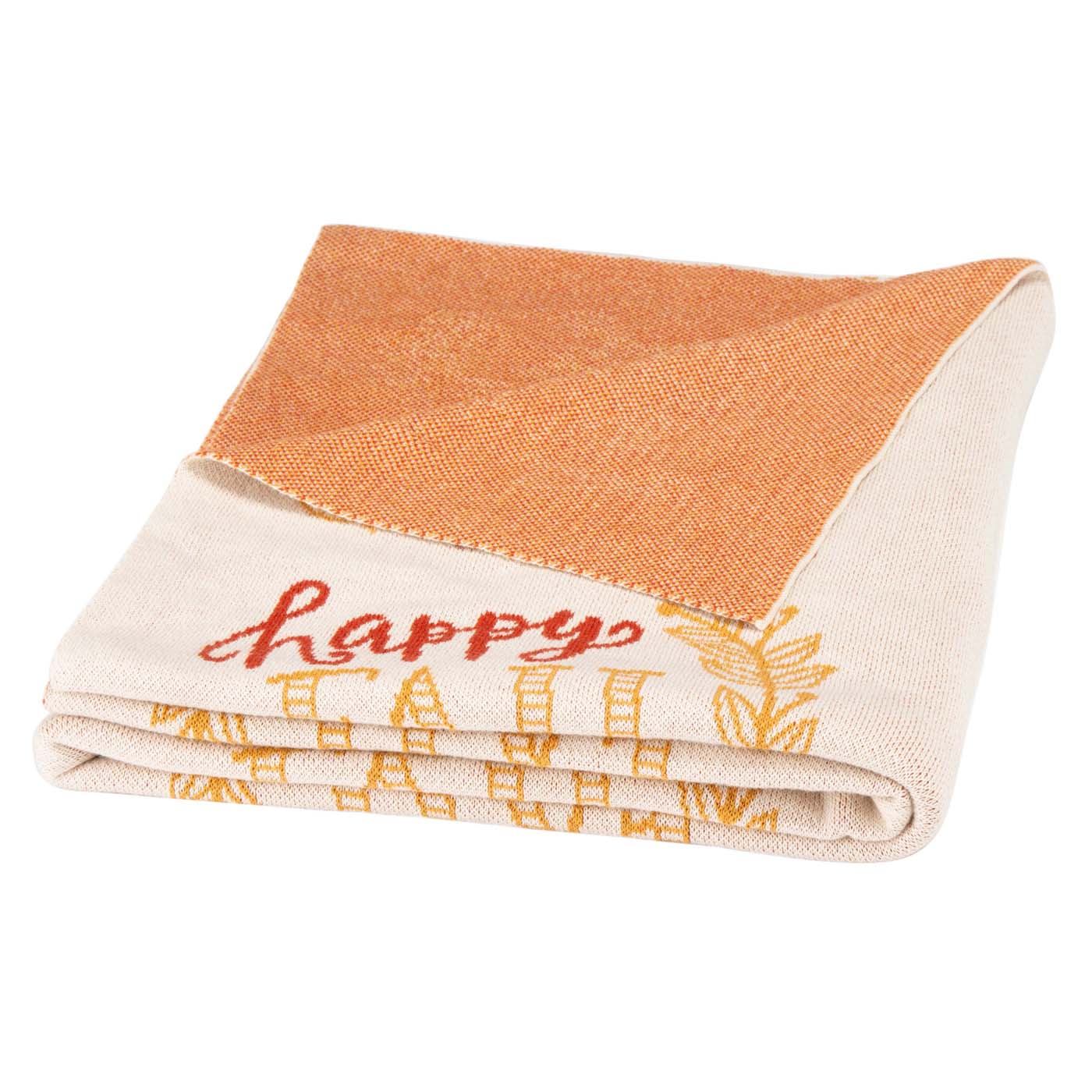 Happy Fall Throw Blanket | Safavieh - HOL2501 - Orange