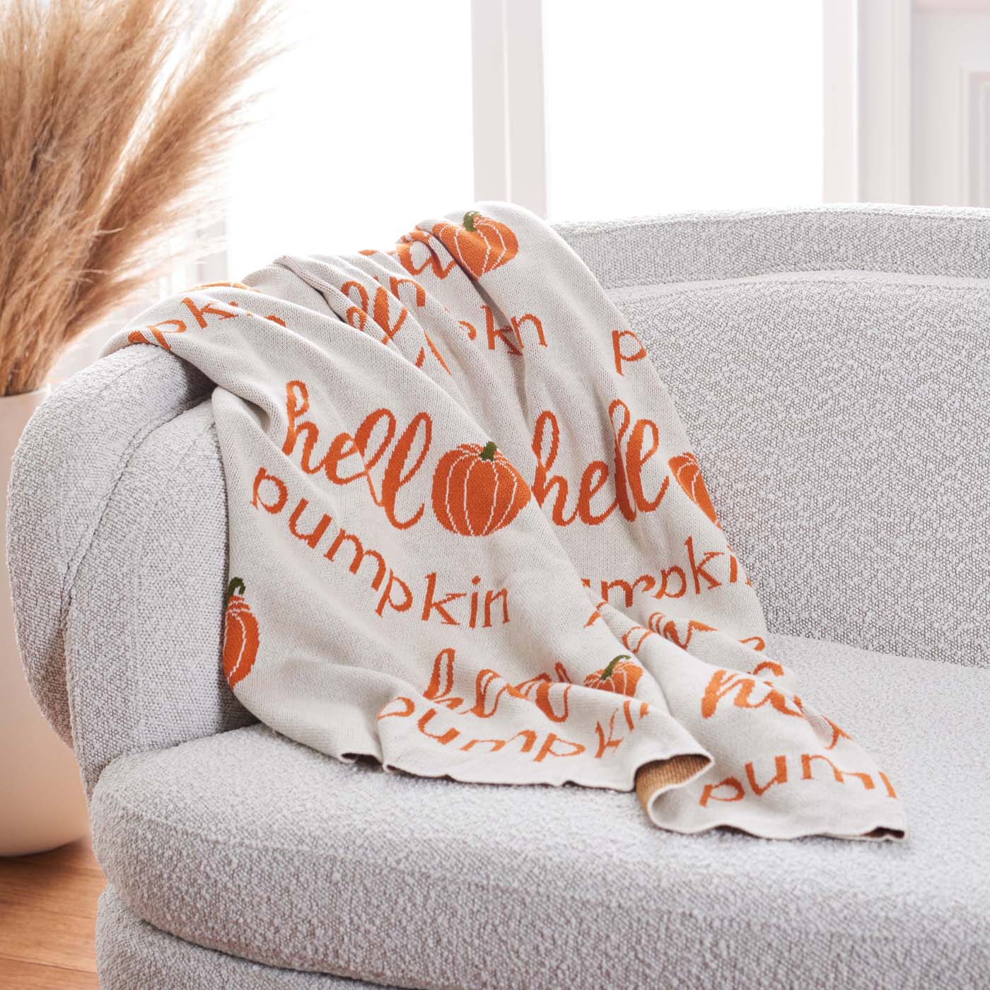 Pumpkin Throw Blanket | Safavieh - HOL2502 - Orange