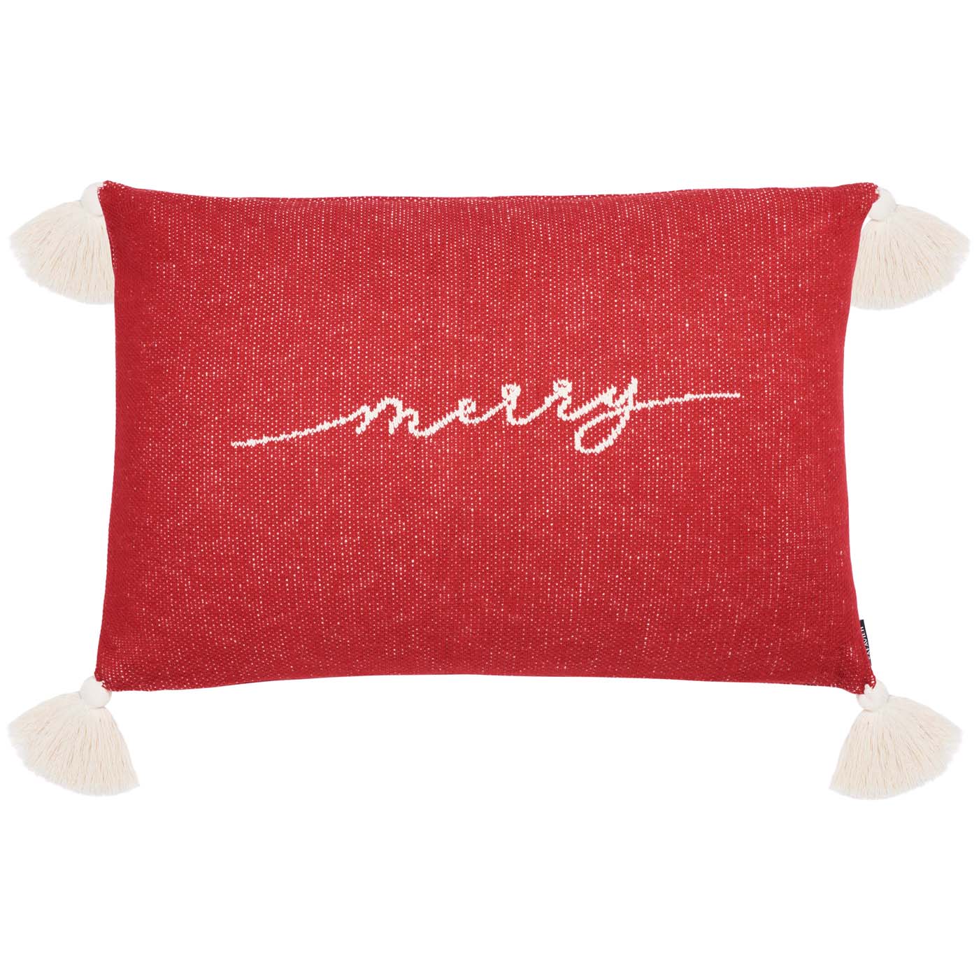 The Merriest Pillow | Safavieh - HOL3014 - Red / White