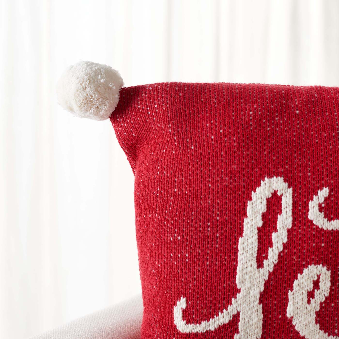 Let It Snow Holiday Pillow | Safavieh - HOL3018 - Red / White