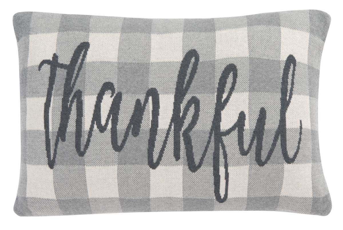 Be Thankful Pillow | Safavieh - HOL3202 - Beige / Mustard