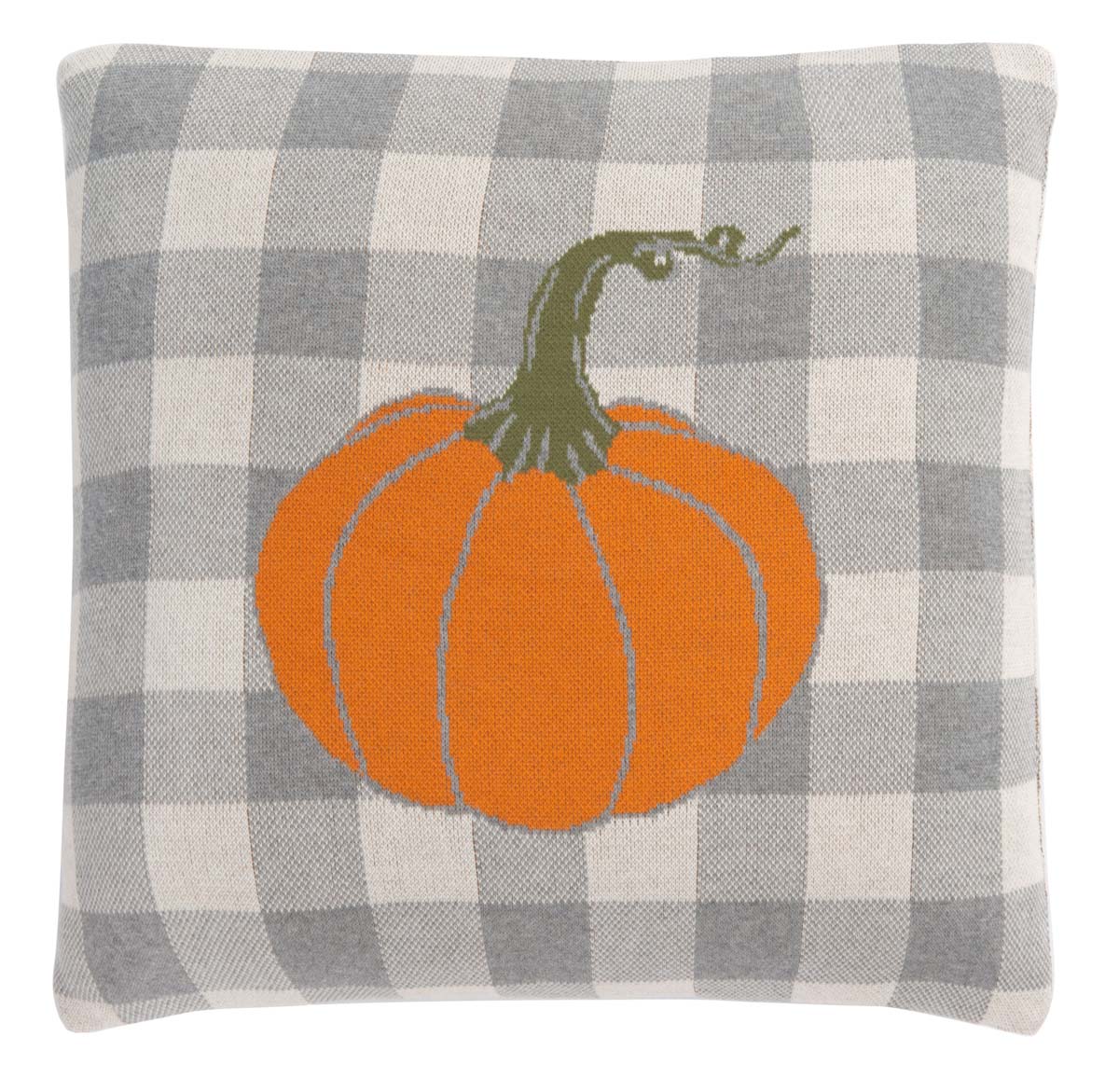 Fall Pumpkin Pillow | Safavieh - HOL3203 - Grey / Orange