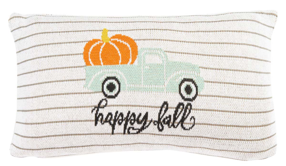 Pumpkin Truck Pillow | Safavieh - HOL2502 - Multi