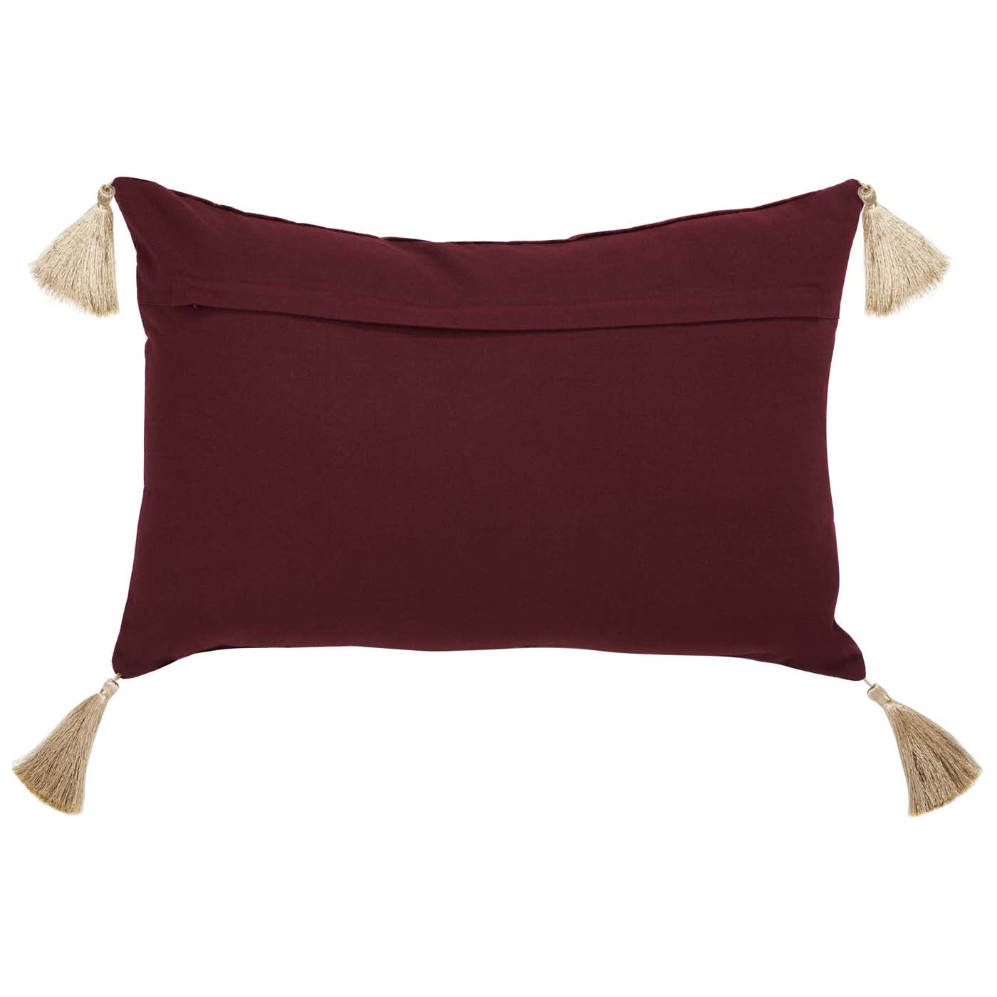 Holiday Tree Pillow | Safavieh - HOL4001 - Maroon / Gold