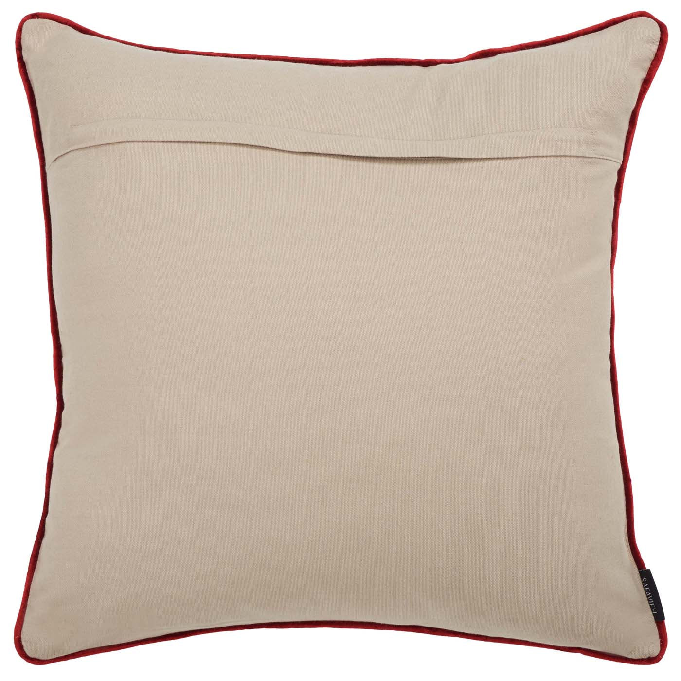 Holiday Reindeer Pillow | Safavieh - HOL4006 - Beige / Red