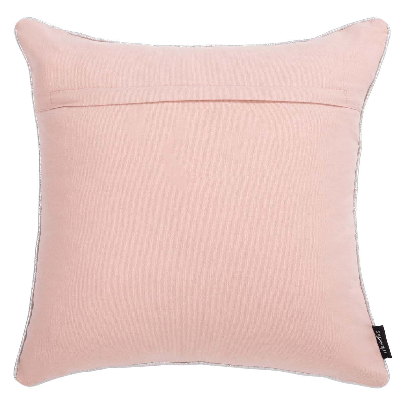 Sunderland Snowflake Pillow | Safavieh - HOL4010 - Silver / Pink