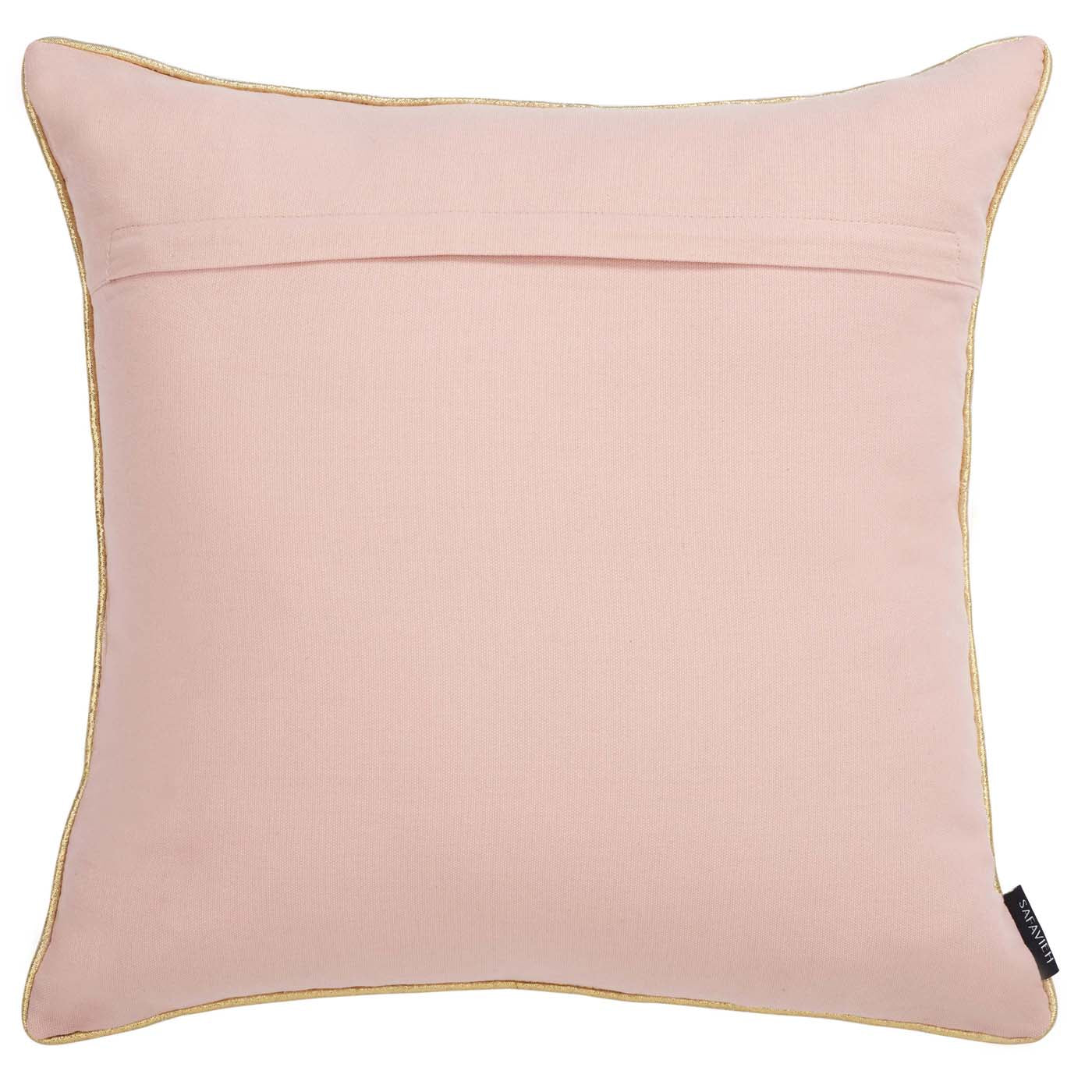 Jiminy Joy Pillow | Safavieh - HOL4011 - Gold / Pink