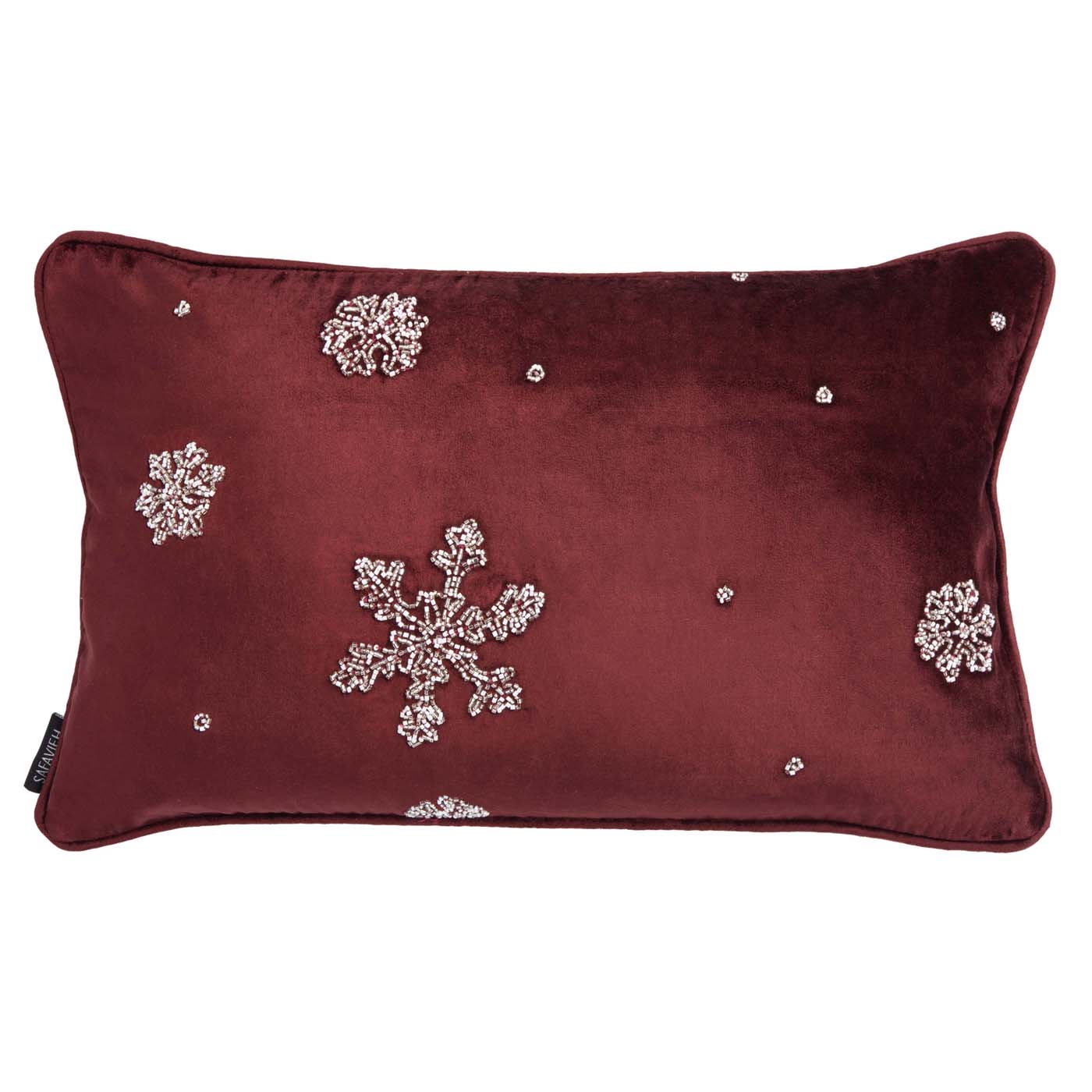 Falling Snow Pillow | Safavieh - HOL4013 - Maroon