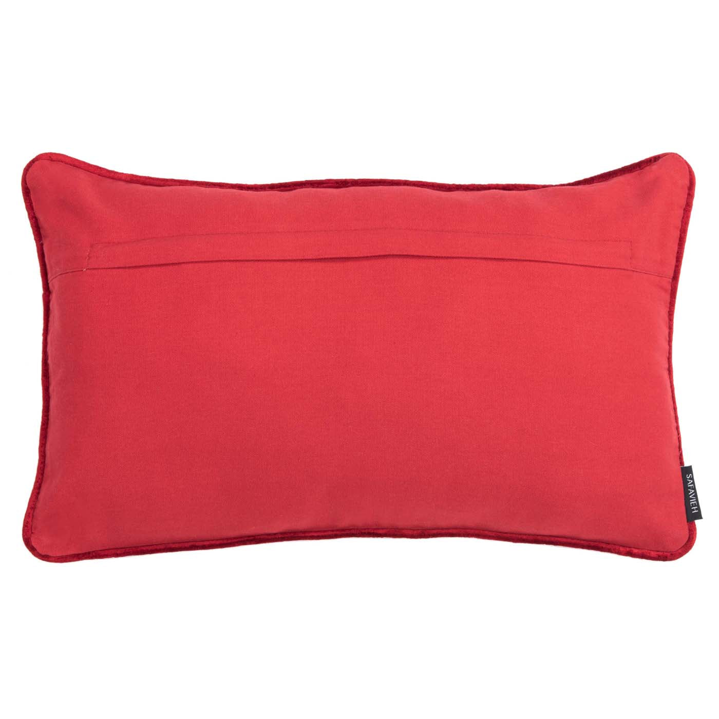 Falling Snow Pillow | Safavieh - HOL4013 - Red / Silver