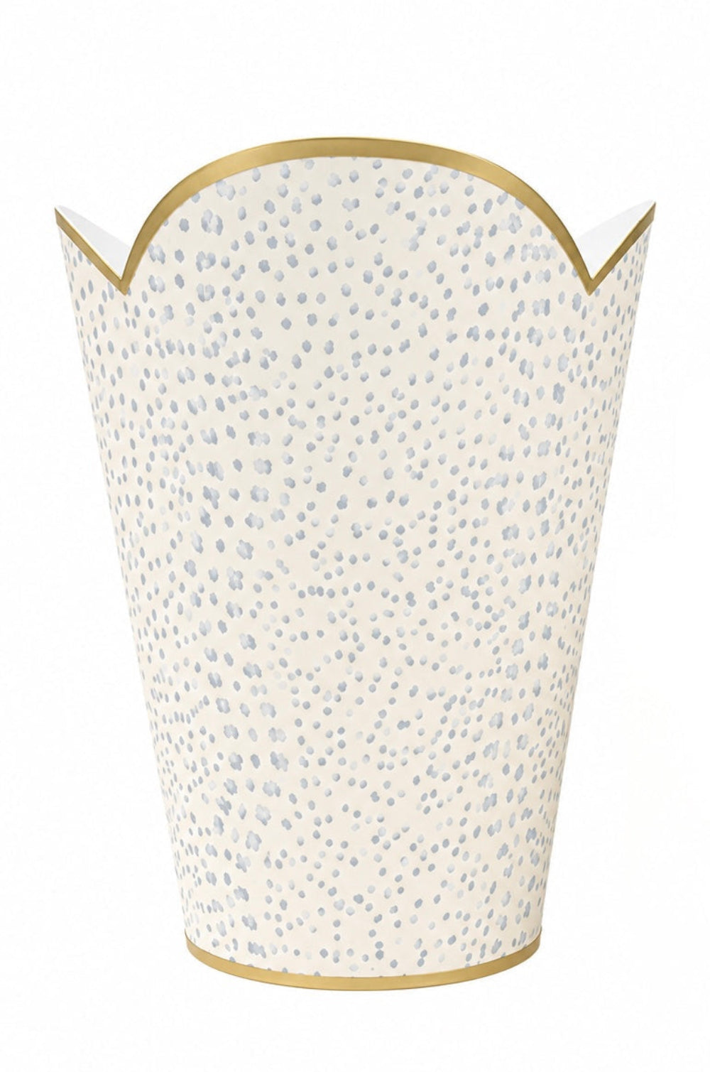 Pale Blue Polka Dot Wastepaper Basket & Tissue Holder (2 Options)