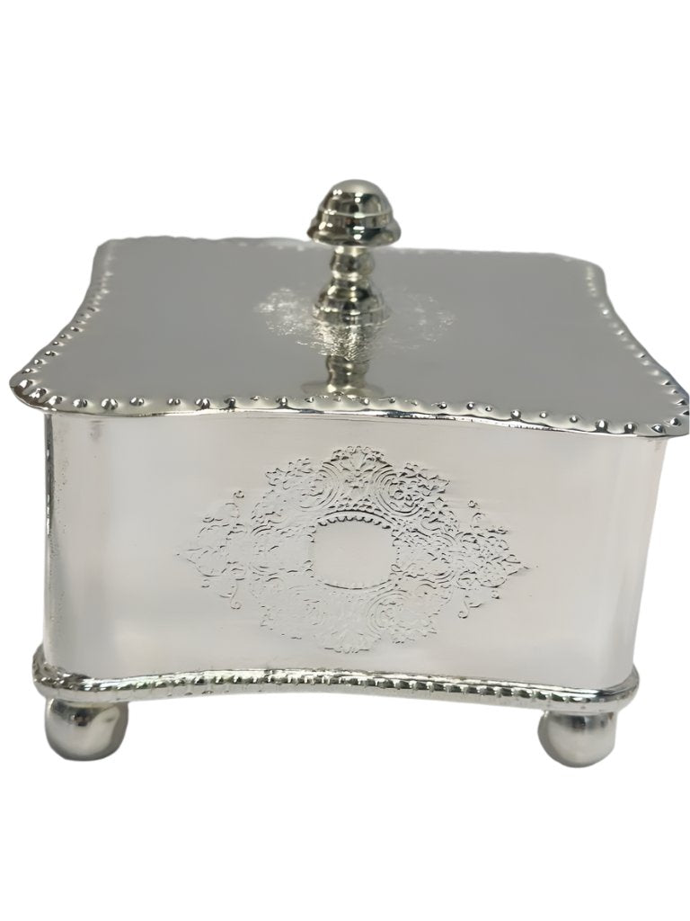 Etched Silver Square Box