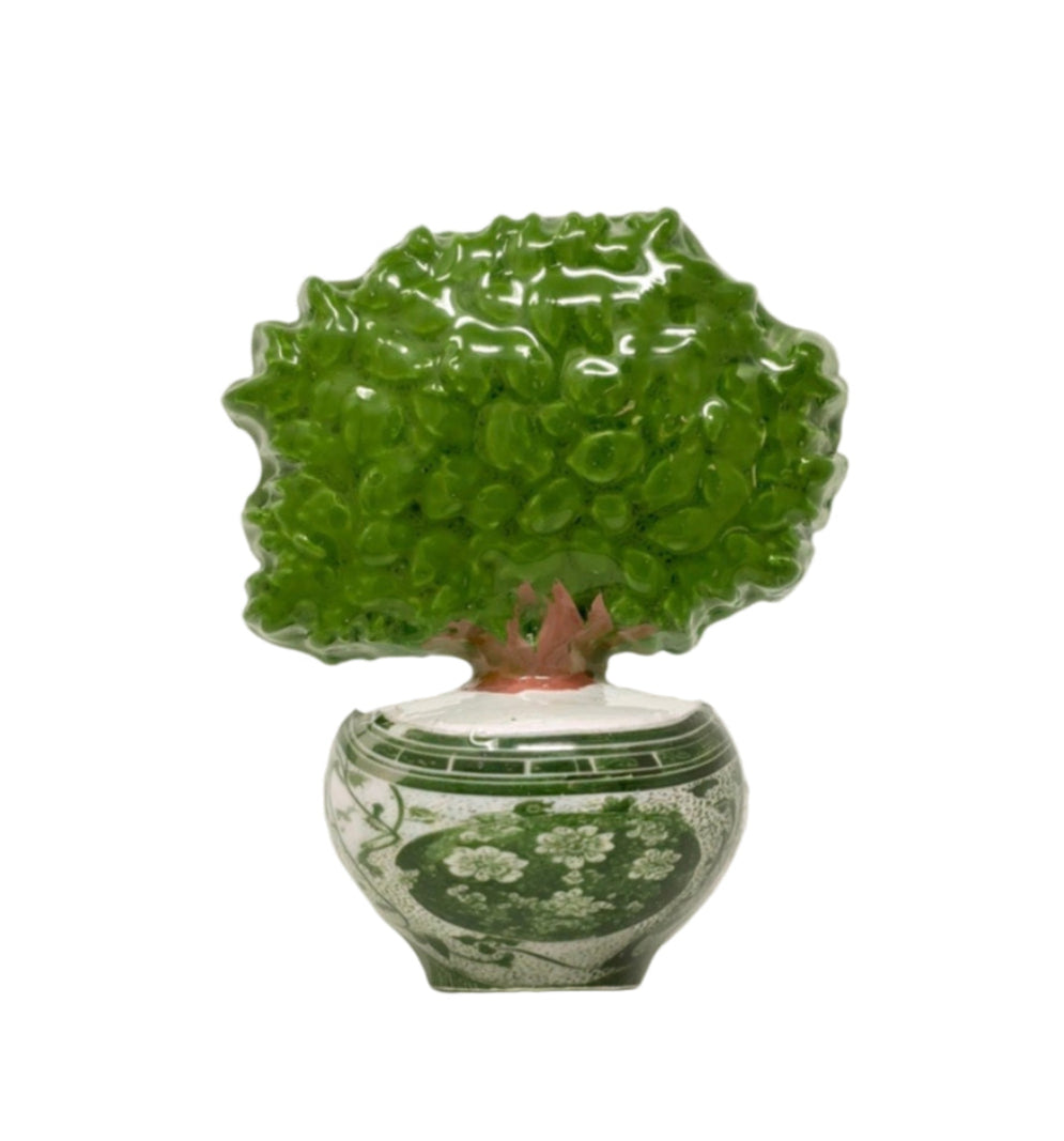 Green Cachepot Topiary Napkin Ring