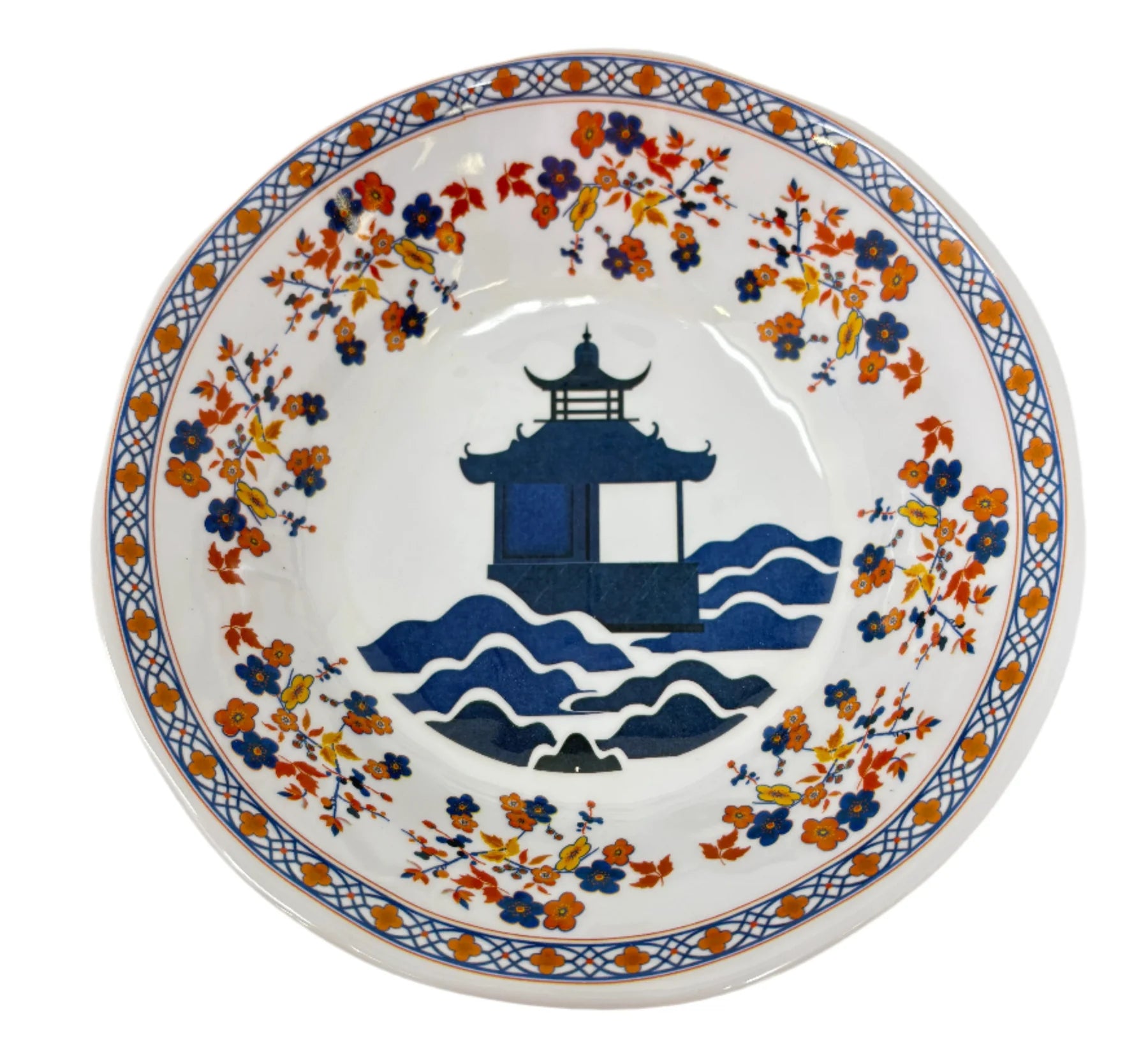 SET OF 12 Blooming Sunset Pagoda MELAMINE BOWLS