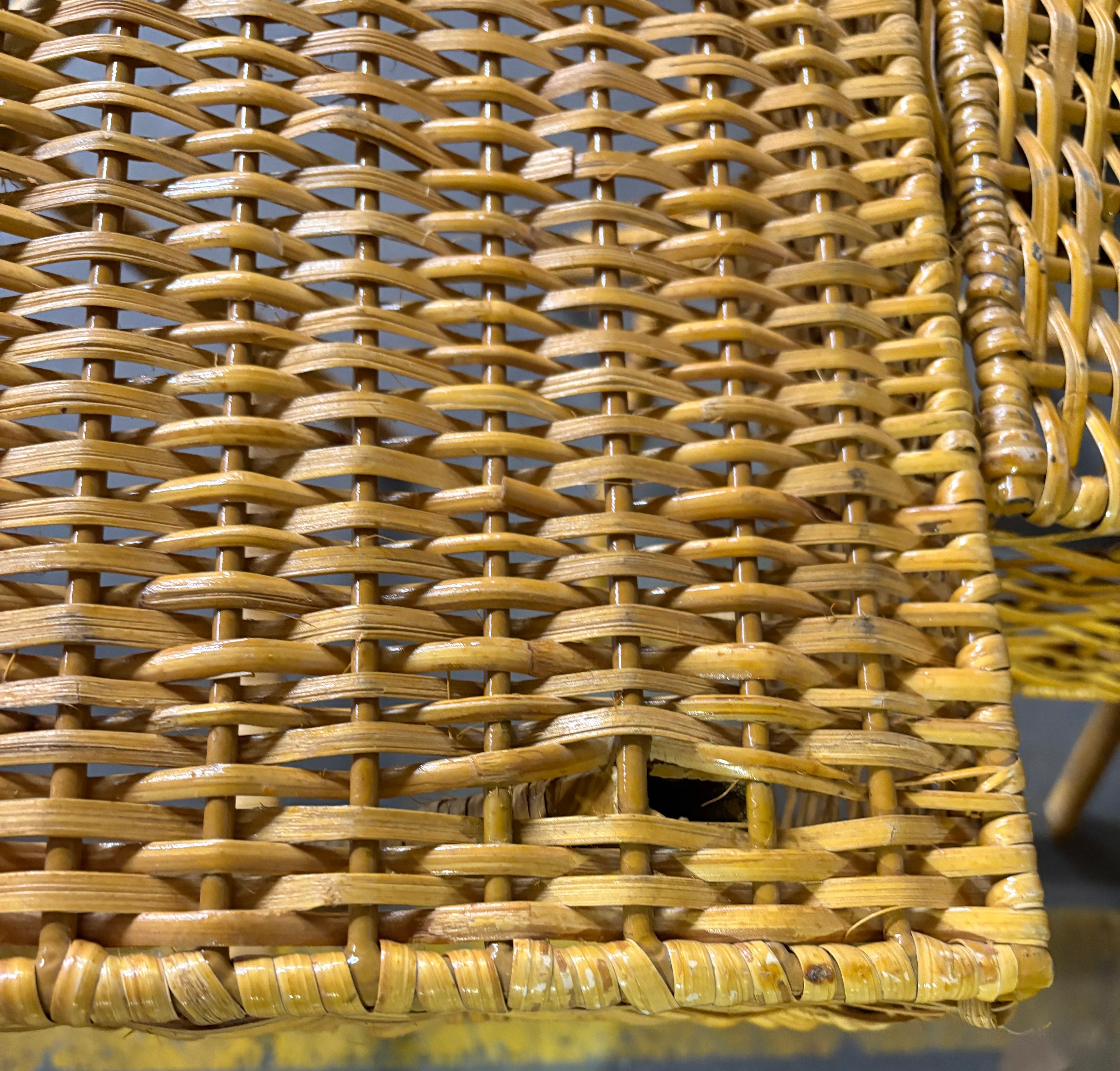 Wicker Tray Table with X-Legs: Final Sale