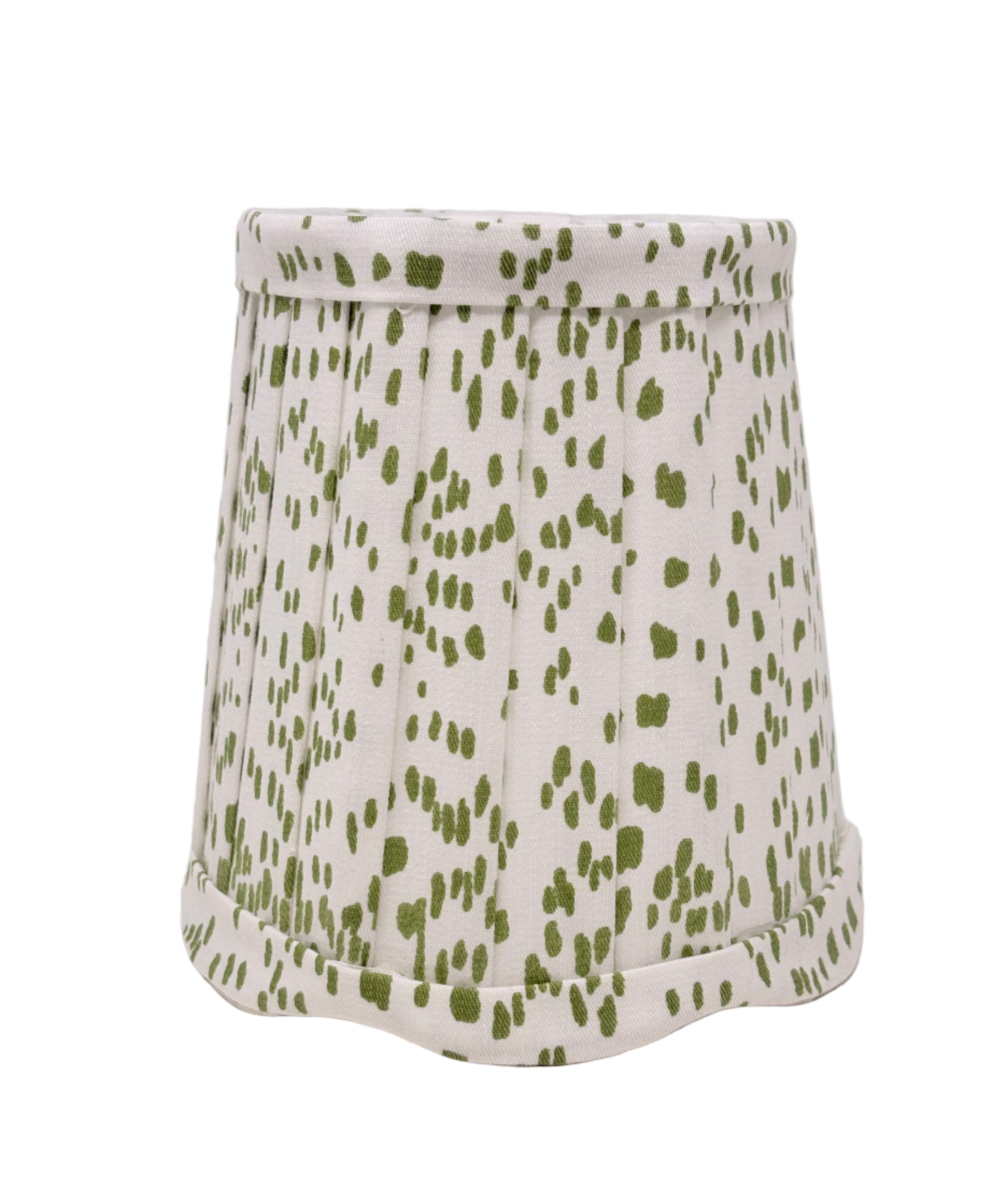Celadon Polkadot Scalloped Sconce Shade