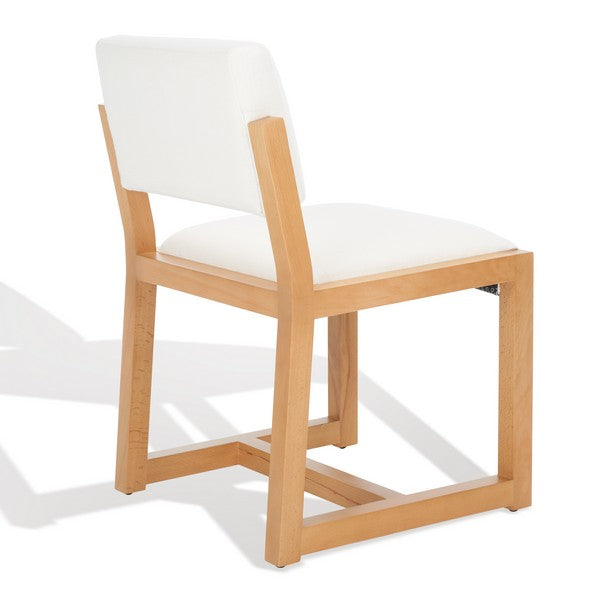 safavieh couture galileo linen dining chair, knt4113 - Natural / Ivory