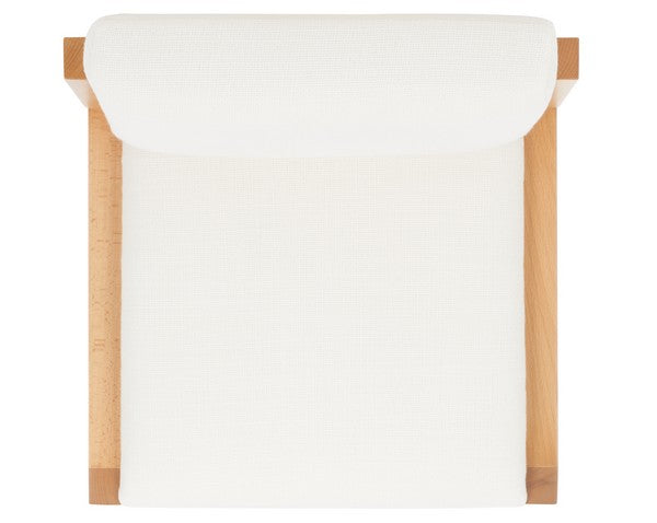 safavieh couture galileo linen dining chair, knt4113 - Natural / Ivory