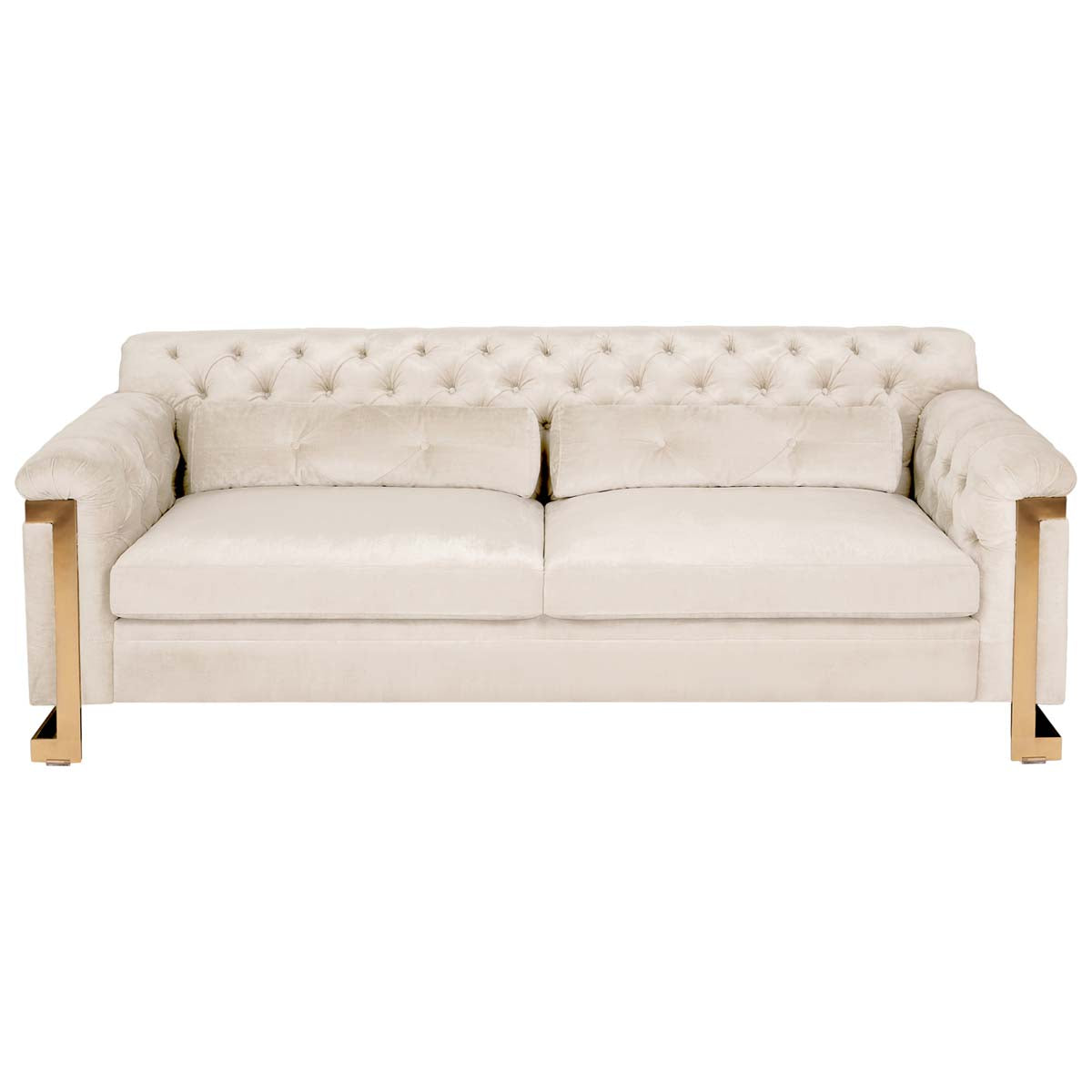 Safavieh Couture Lethbridge Velvet Sofa - White