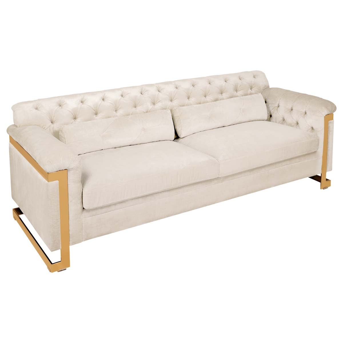 Safavieh Couture Lethbridge Velvet Sofa - White