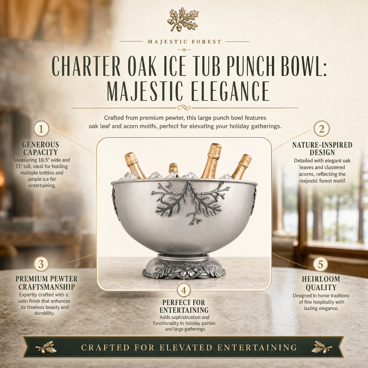 Charter Oak Ice Tub Punch Bowl