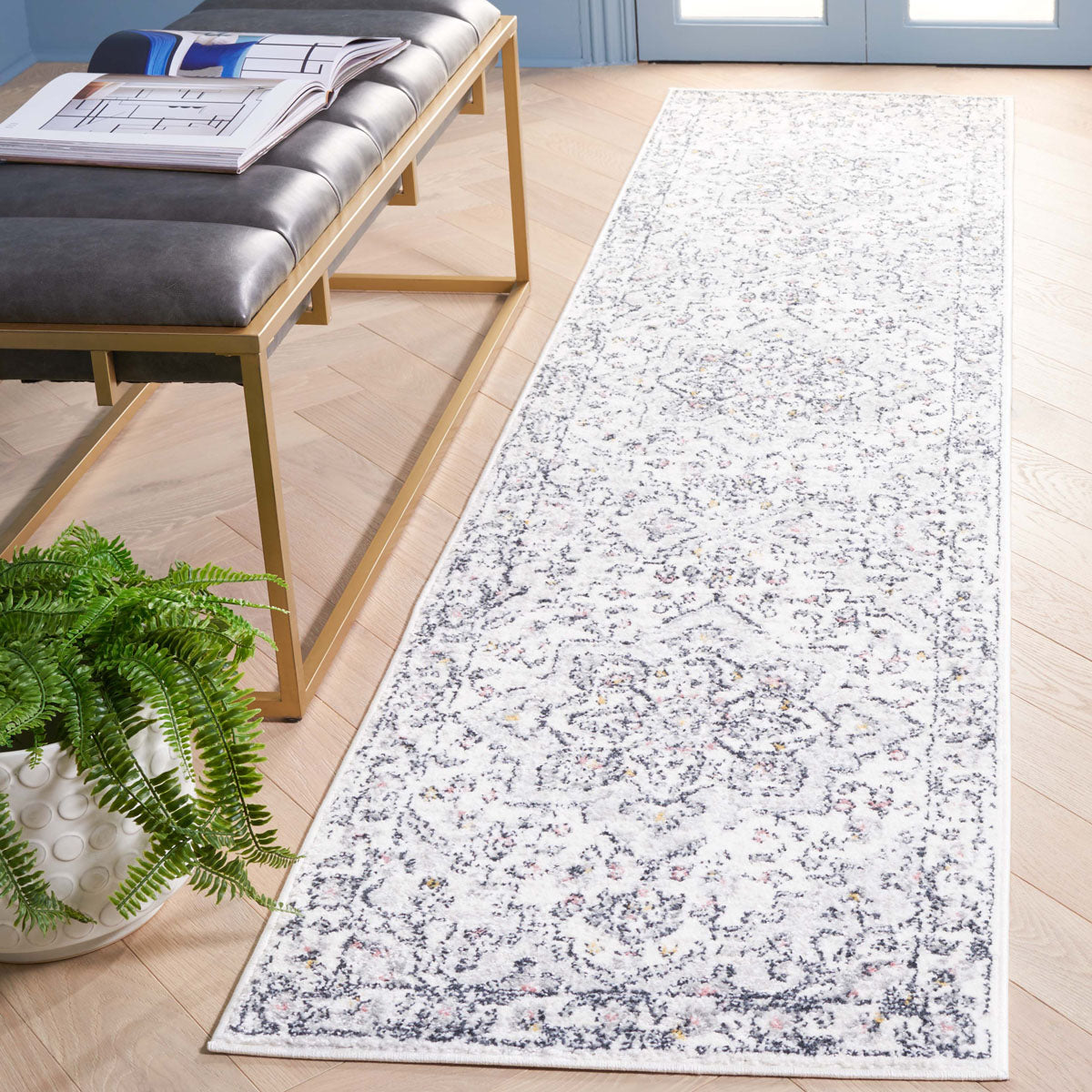 Layla Rug | Safavieh - LAY102A - Ivory Grey / Charcoal