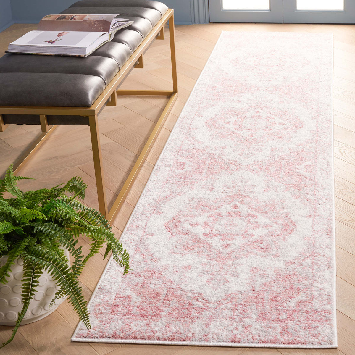 Layla Rug | Safavieh - LAY104U - Ivory Grey / Pink