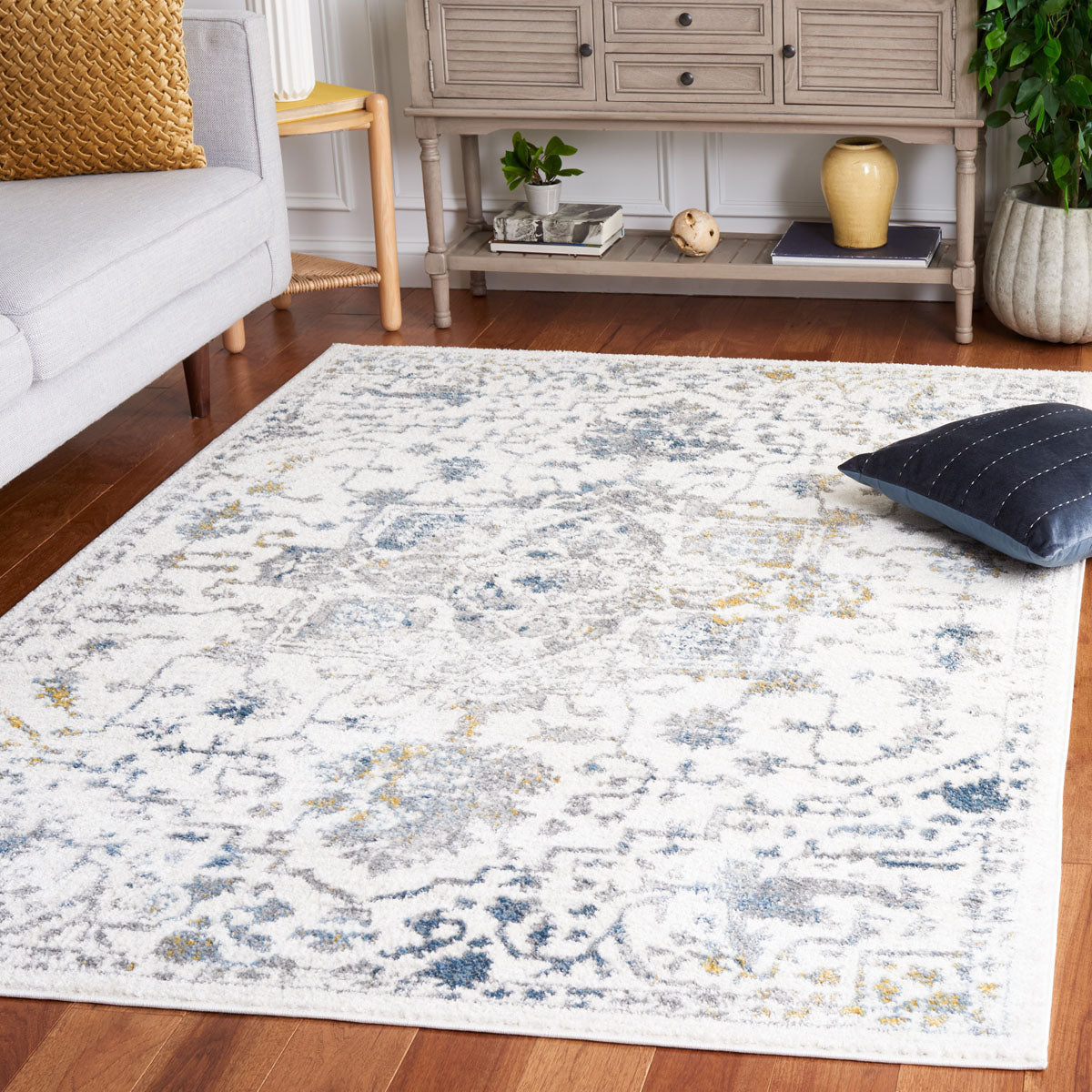 Layla Rug | Safavieh - LAY112A - Ivory Grey / Blue