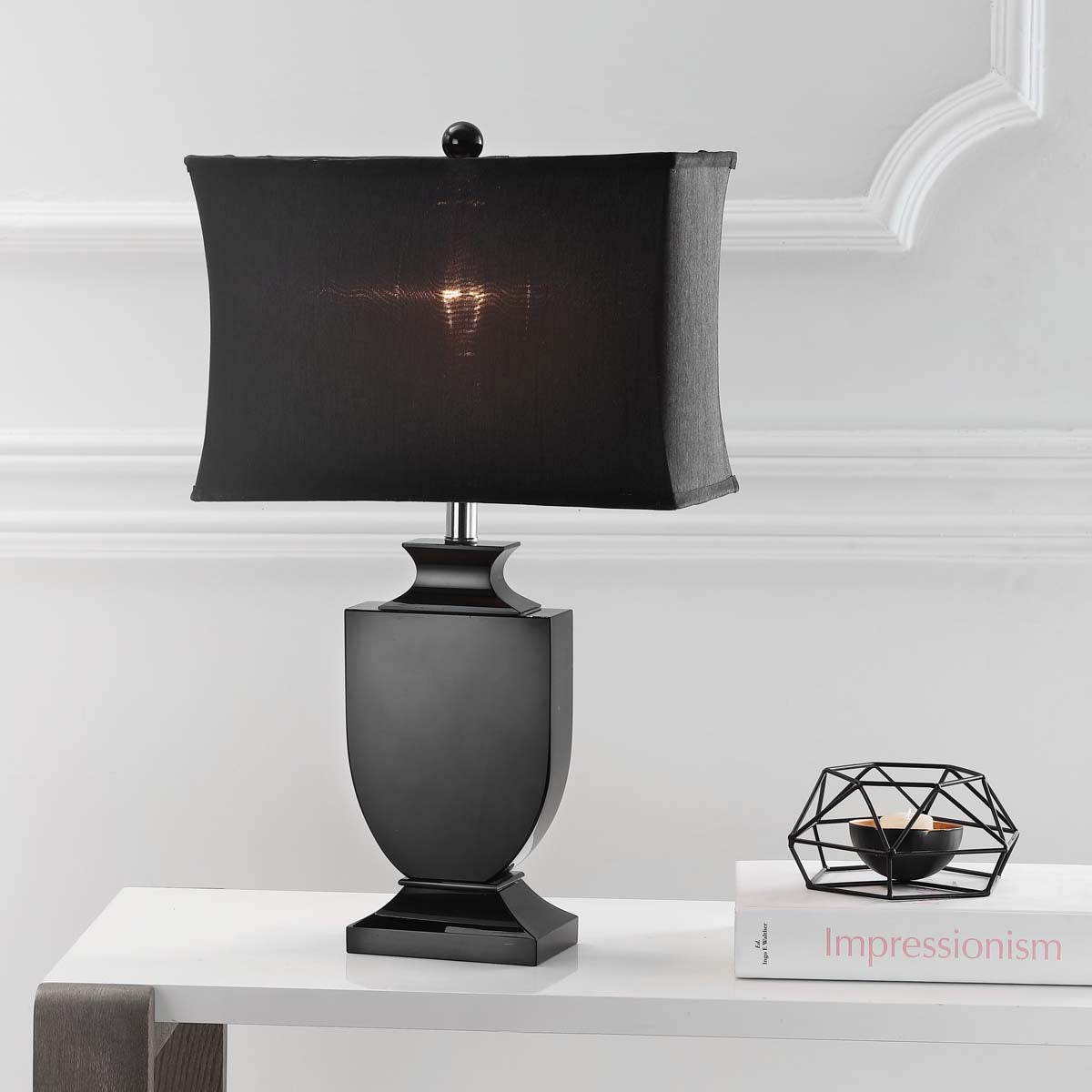 Safavieh Darcy 23.5 Inch H Black Crystal Urn Lamp, LIT4121 - Black