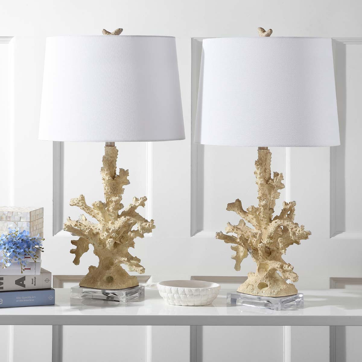 Safavieh Coral Branch 28.5 Inch H Table Lamp, LIT4161 - Cream (Set of 2)