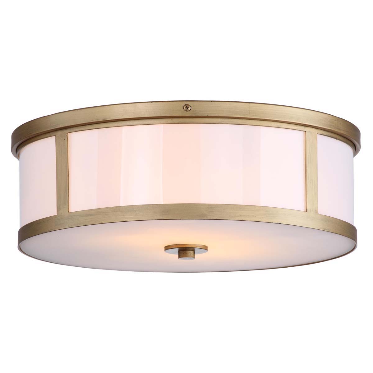 Safavieh Avery 2 Light Antique Gold 17 Inch Dia Drum Flush Mount, LIT4195 - Antique Gold