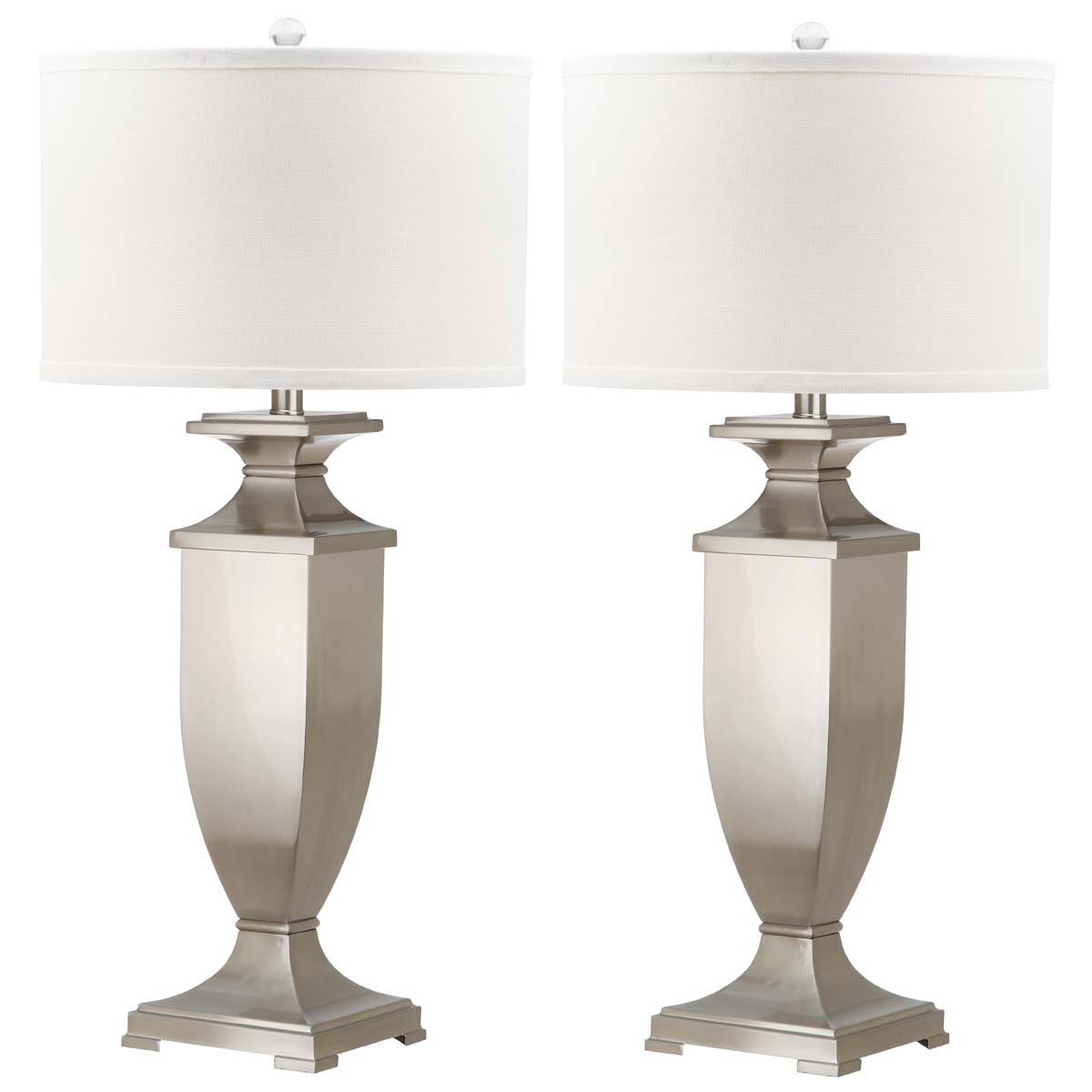 Safavieh Ambler 31.5 Inch H Table Lamp, LIT4275 - Nickel (Set of 2)