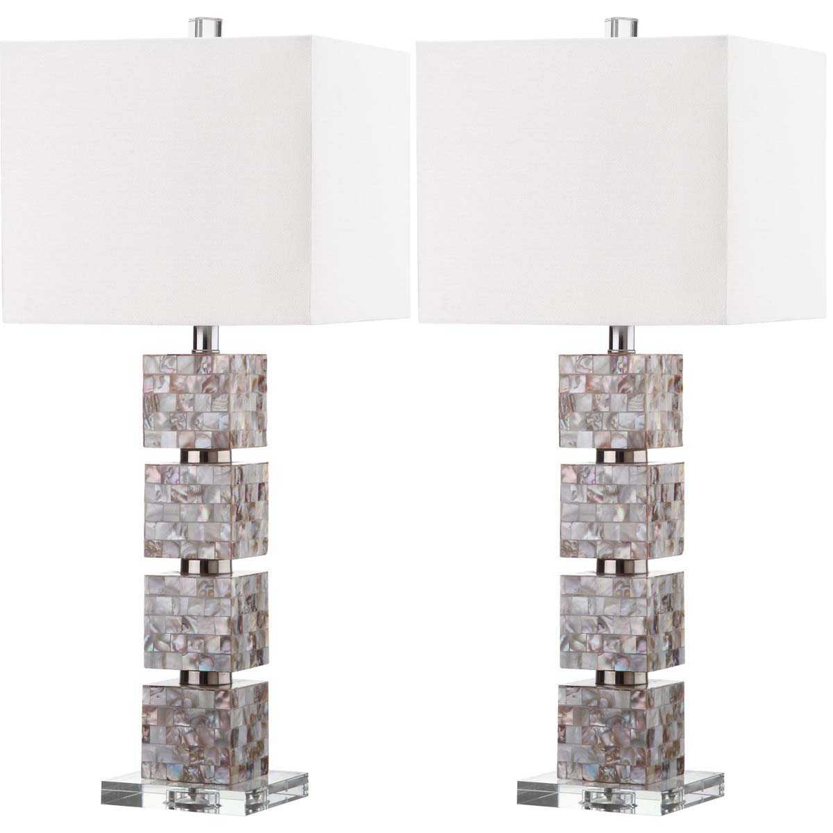 Safavieh Boise 27.5 Inch H Table Lamp, LIT4292 - Cream (Set of 2)