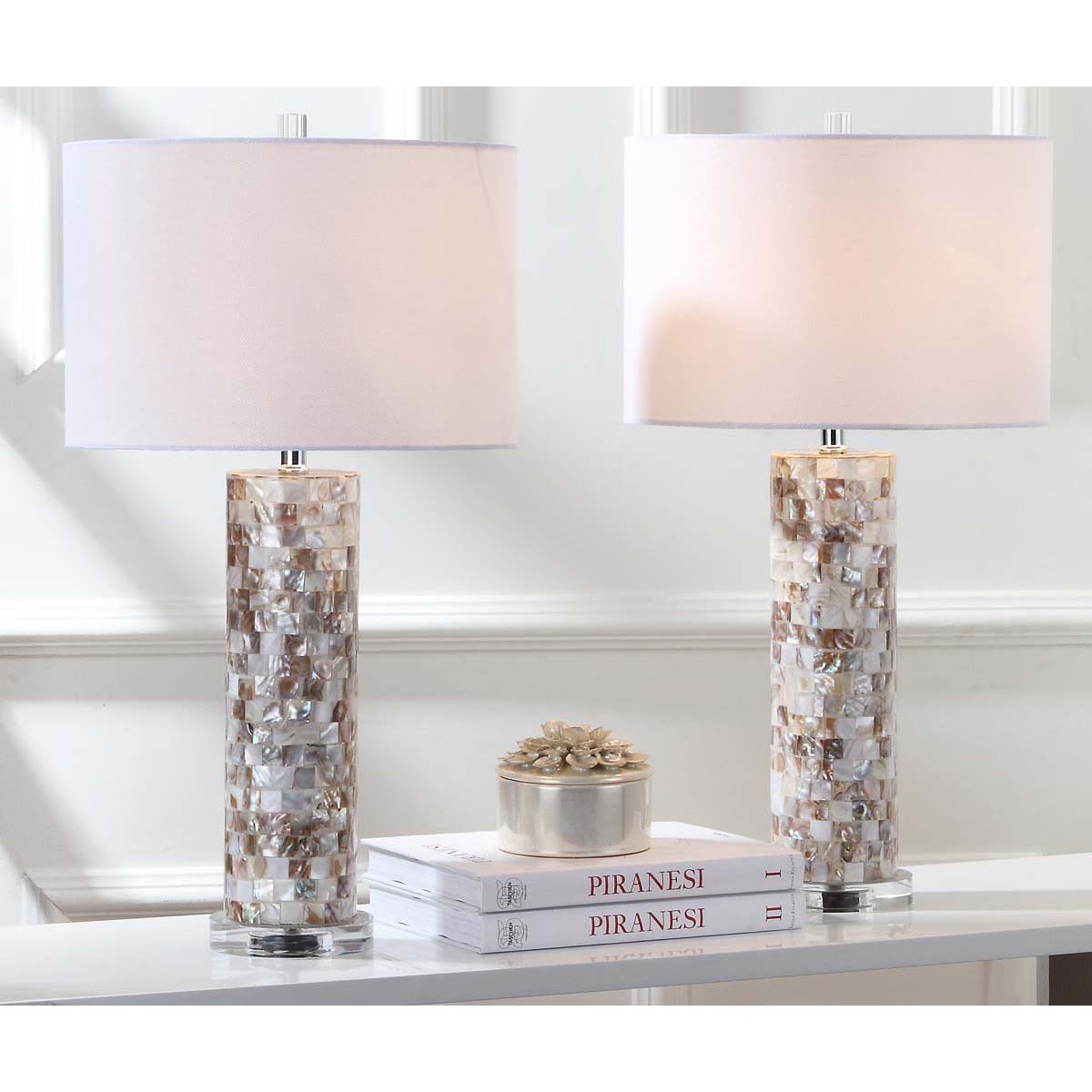 Safavieh Boise 27.5 Inch H Table Lamp, LIT4292 - Cream (Set of 2)