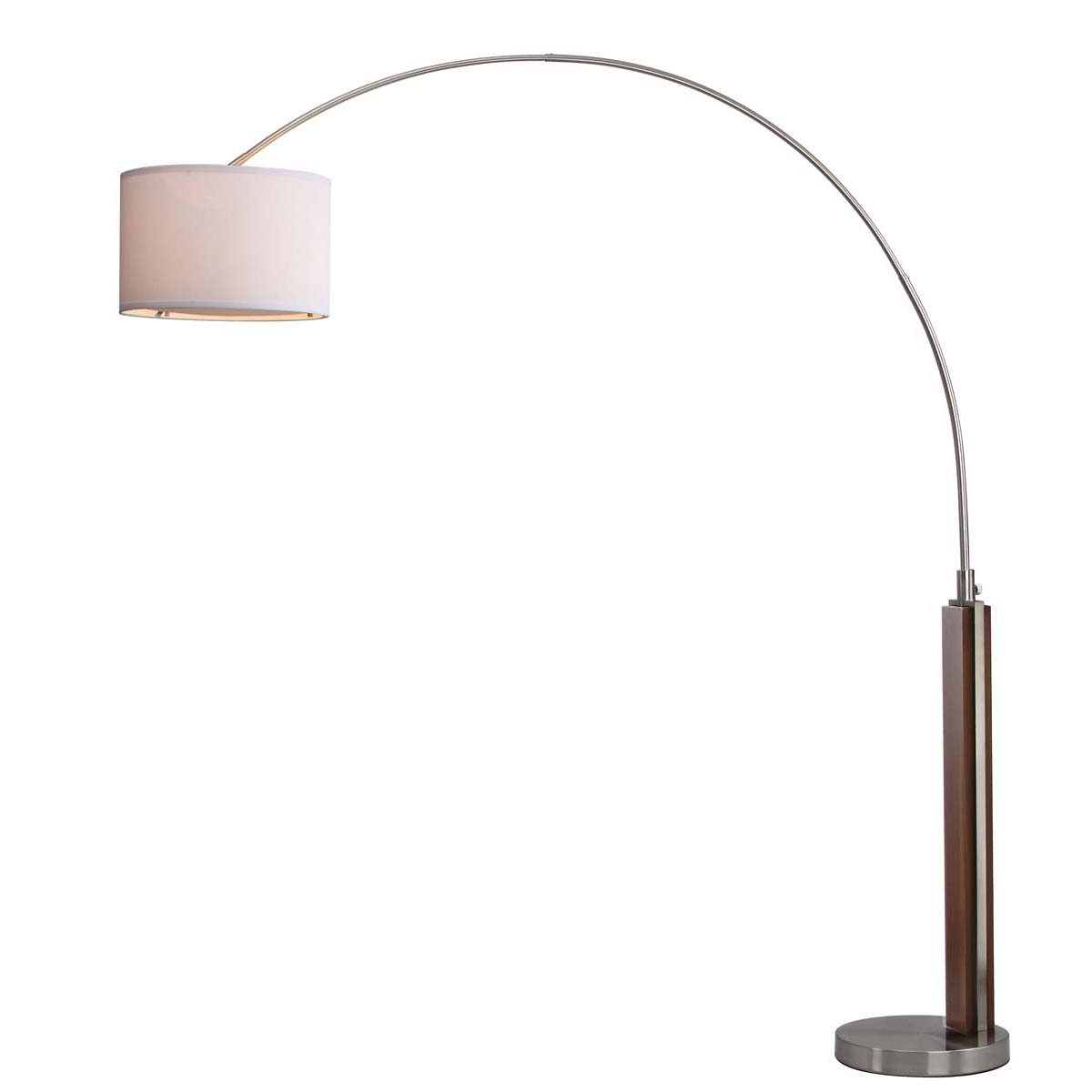 Safavieh Aries 86.5 Inch H Arc Floor Lamp, LIT4354 - Nickel