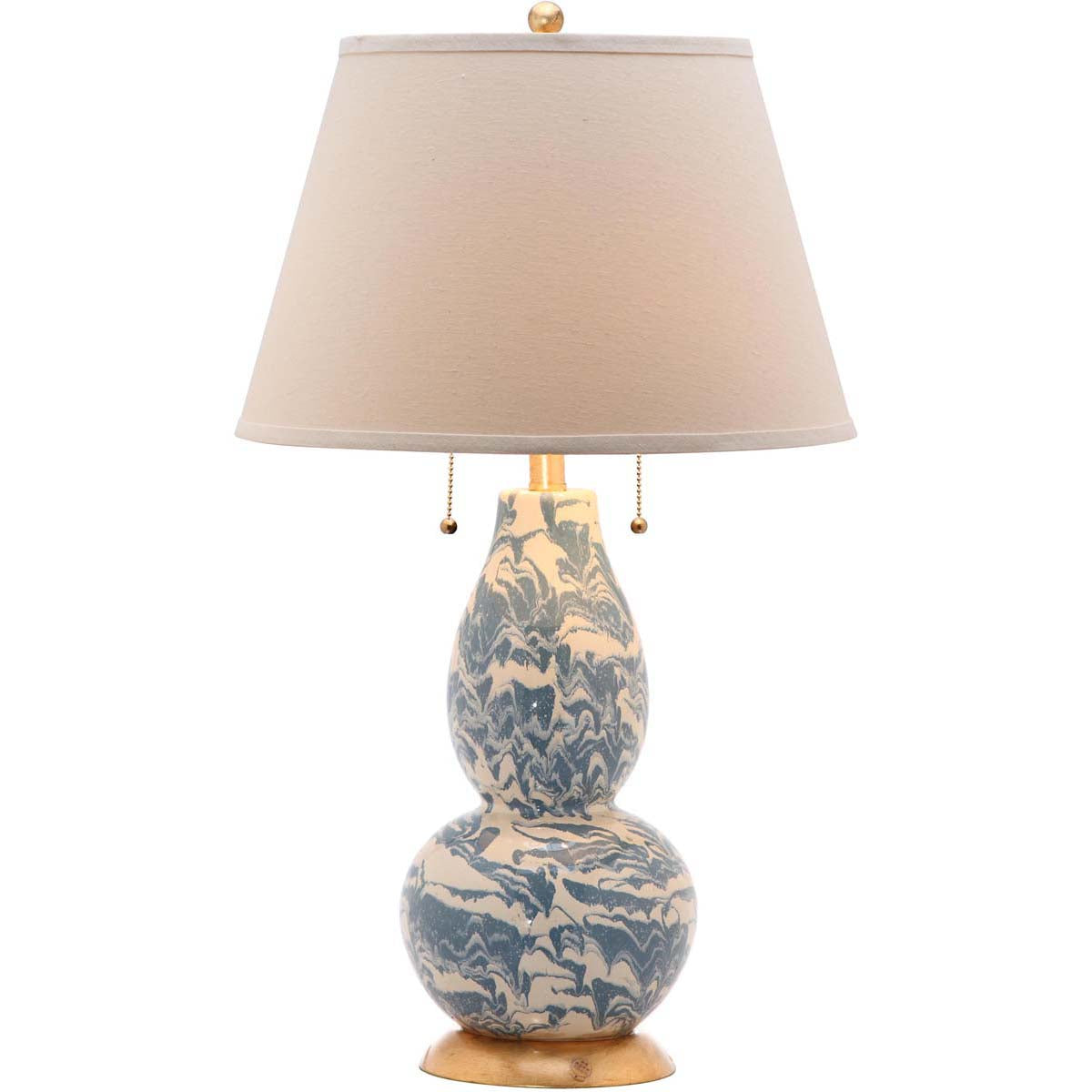 Safavieh Color Swirls  28 Inch H Glass Table Lamp , LITS4159 - Blue / White