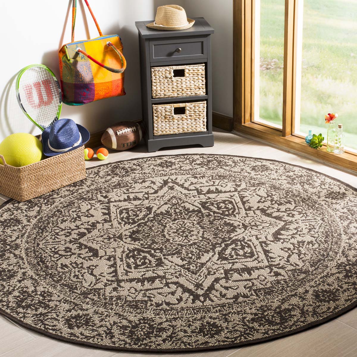 Safavieh Linden 139 Rug, LND139 - Creme / Brown