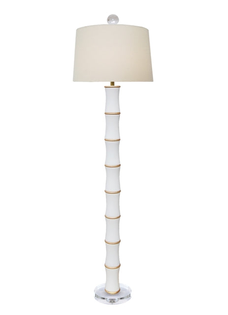 Ivory Bamboo Porcelain Floor Lamp