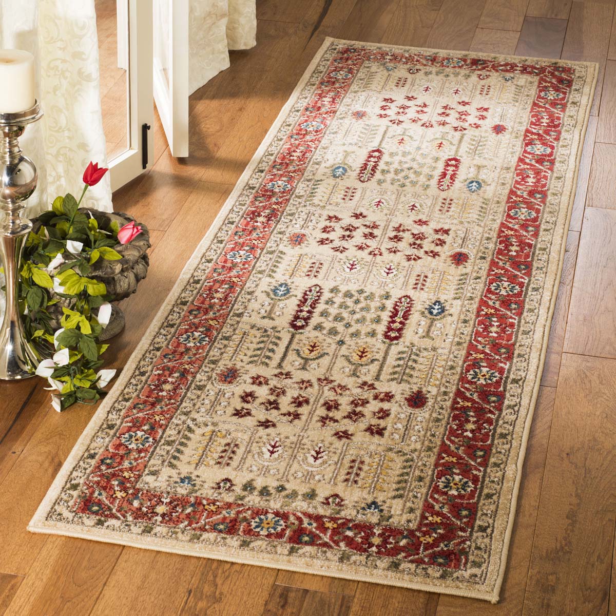 Margaux Rug | Lauren Ralph Lauren - LRL1297 - Red / Beige