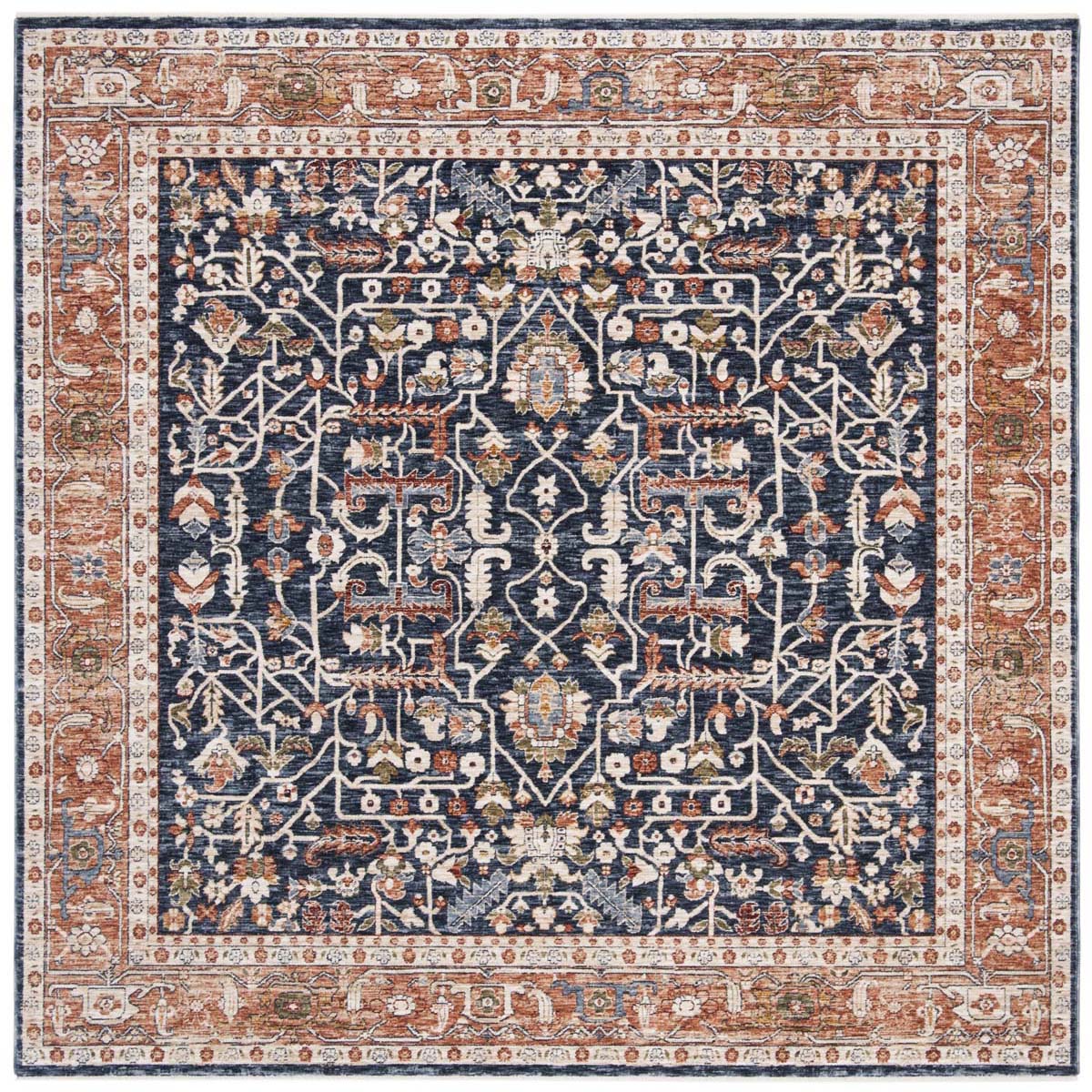 Darcy Rug | Lauren Ralph Lauren - LRL1340 - Navy / Beige