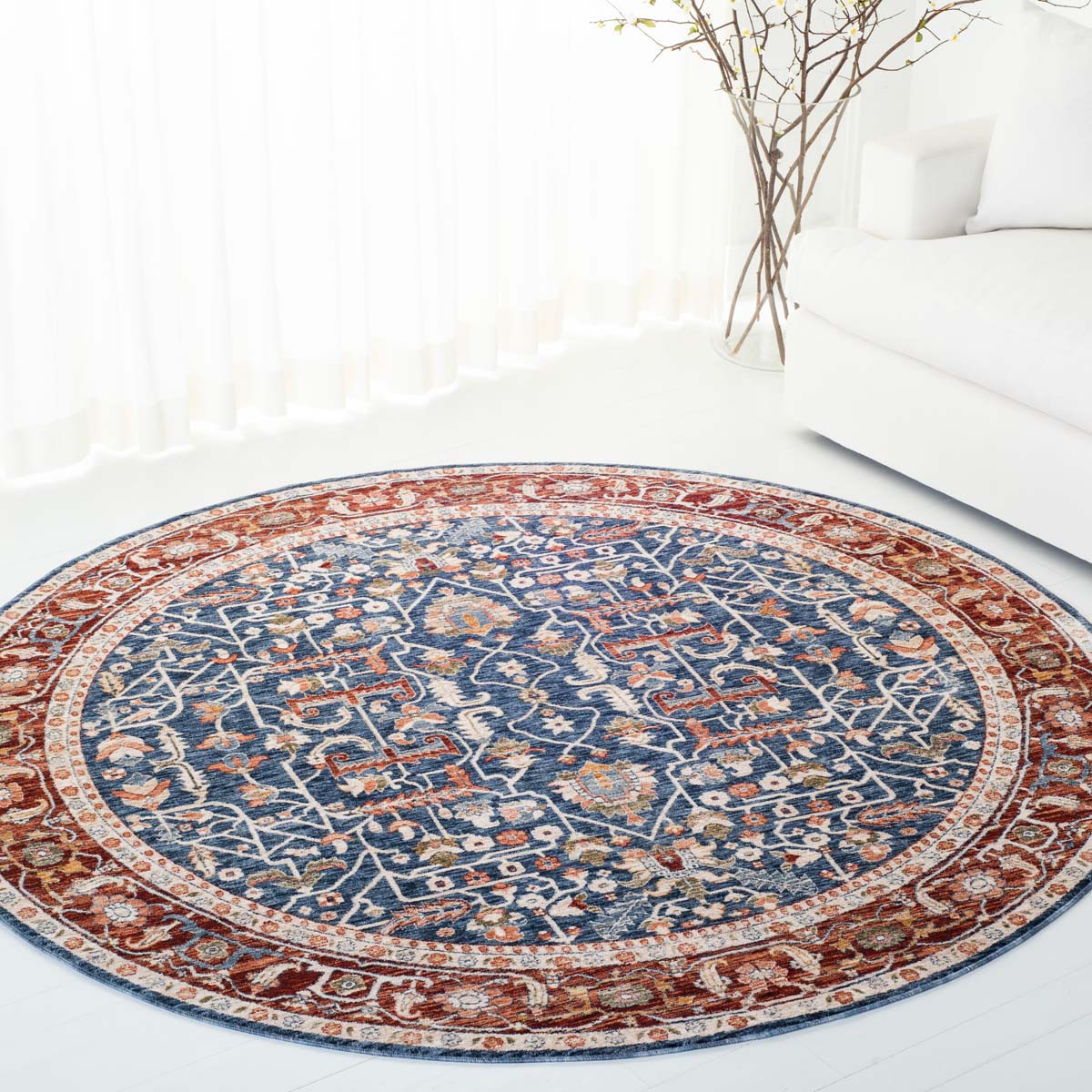 Darcy Rug | Lauren Ralph Lauren - LRL1340 - Navy / Red