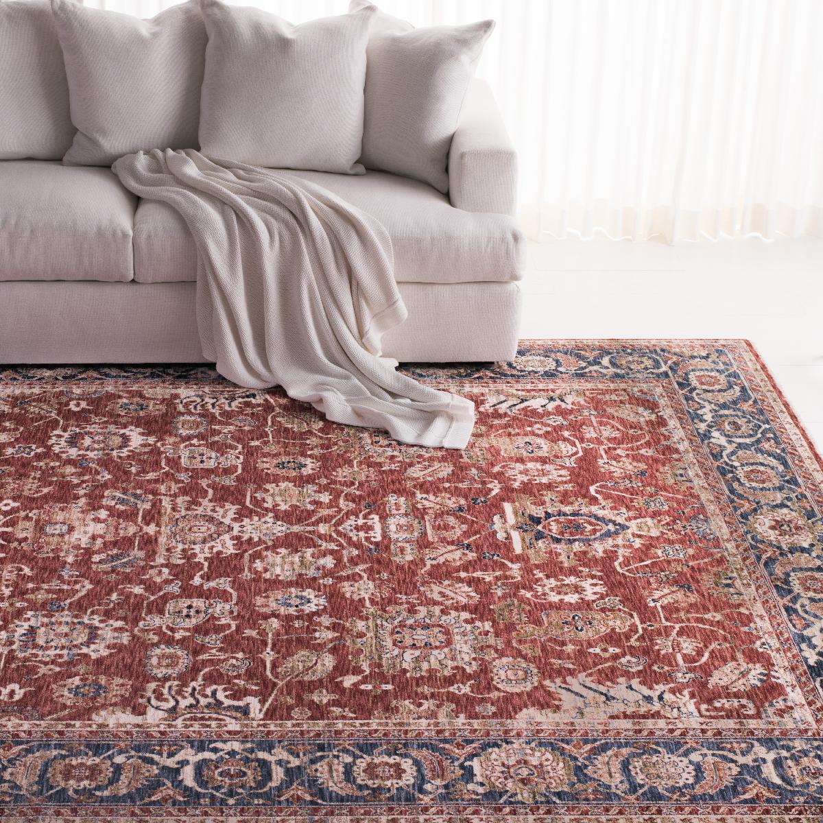 Bennet Rug | Lauren Ralph Lauren - LRL1341 - Red / Dark Blue