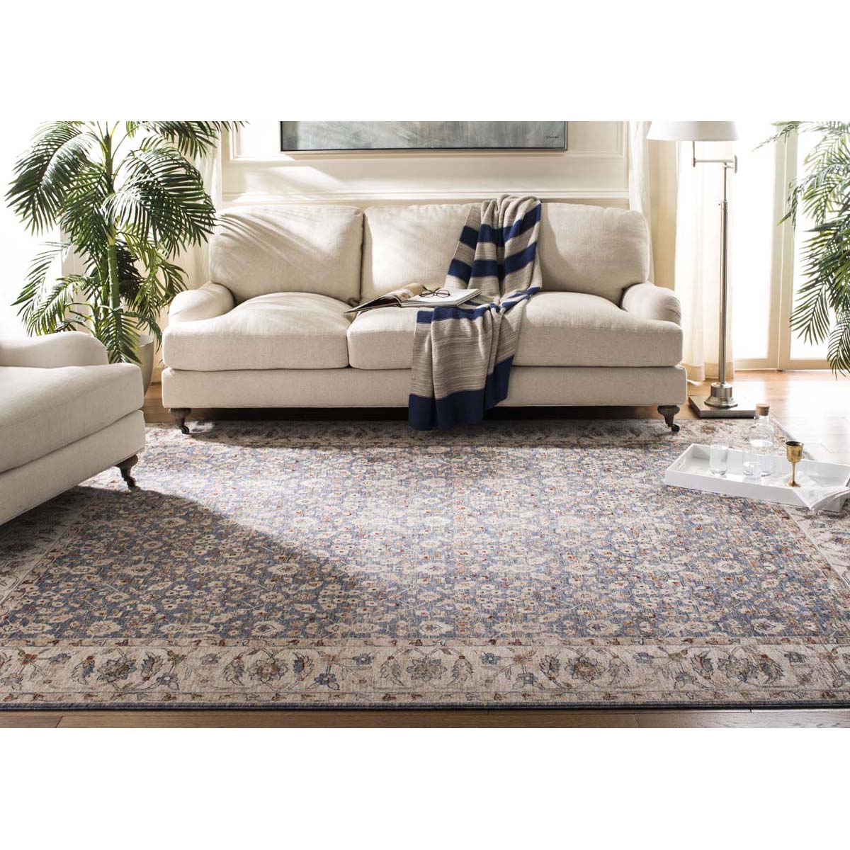 Helena Rug | Lauren Ralph Lauren - LRL1345 - Ivory / Blue