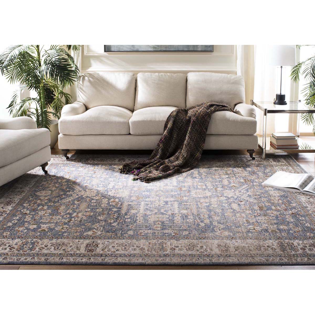 Sidney Rug | Lauren Ralph Lauren - LRL1350 - Light Blue / Ivory