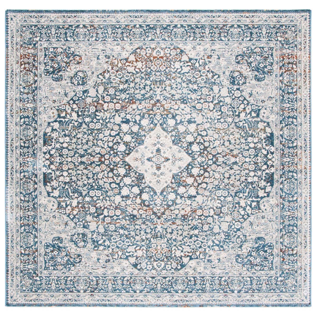 Fleur Rug | Lauren Ralph Lauren - LRL1355 - Ivory / Blue