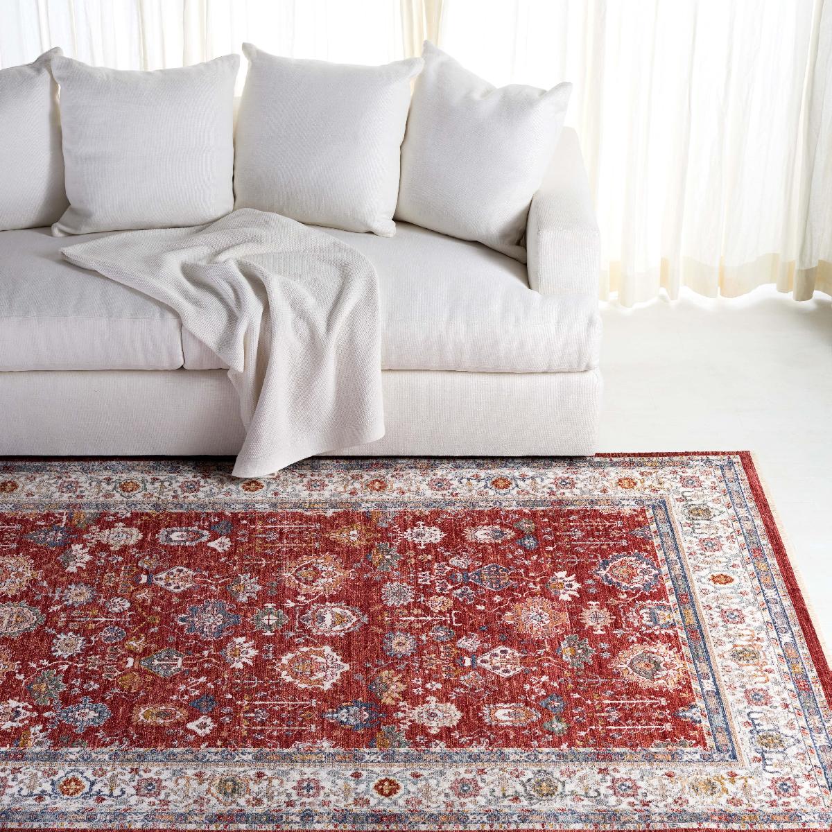 Fairhaven Rug | Lauren Ralph Lauren - LRL1400 - Red / Ivory Blue